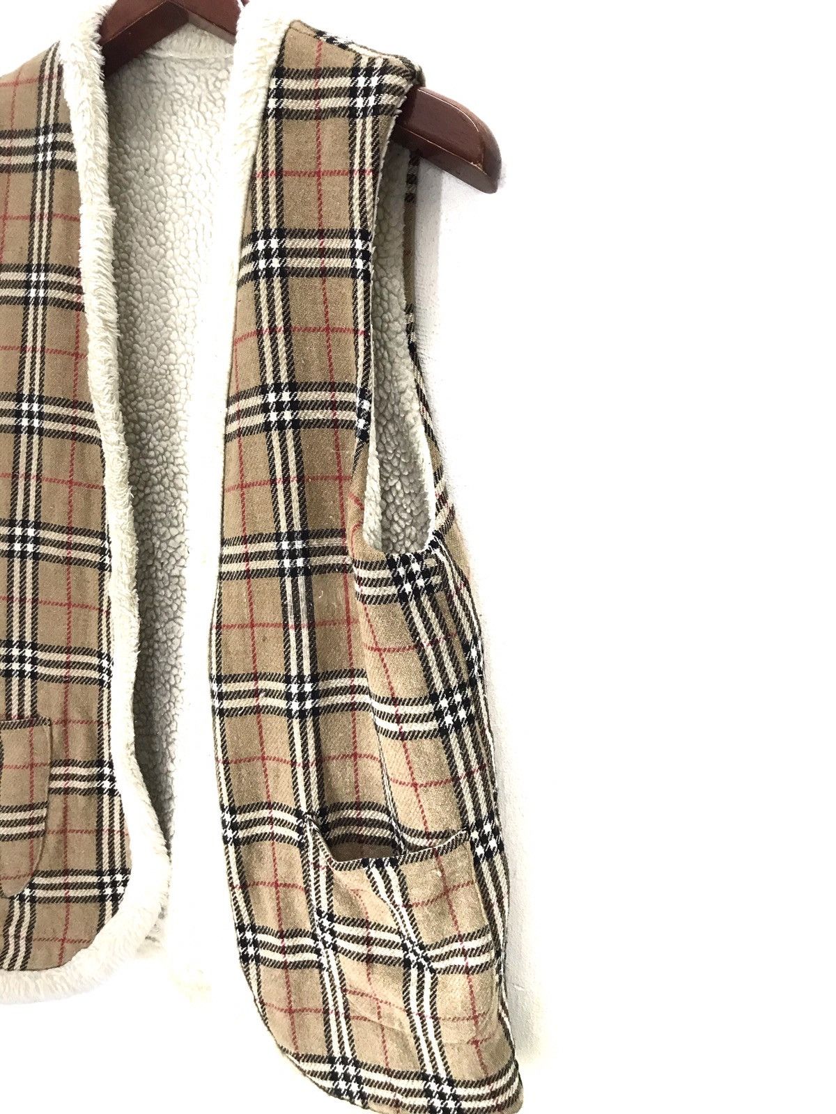 Other × Vintage 🔥Need gone today!! Vintage nova check sherpa unbotton vest Size US M / EU 48-50 / 2 - 5 Thumbnail