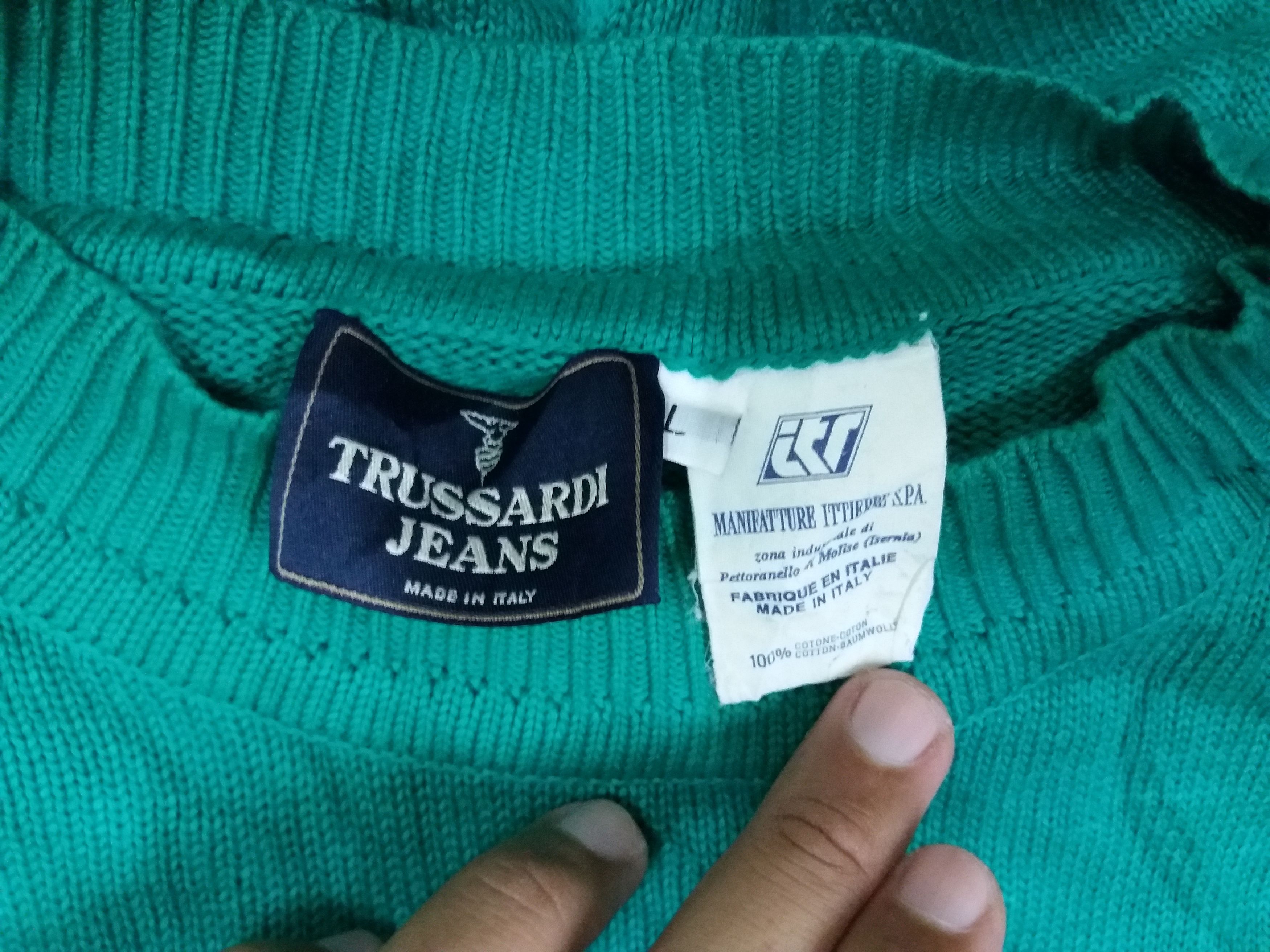 Trussardi Trussardi jeans knitwear sweater ocean youth club Size US L / EU 52-54 / 3 - 4 Thumbnail