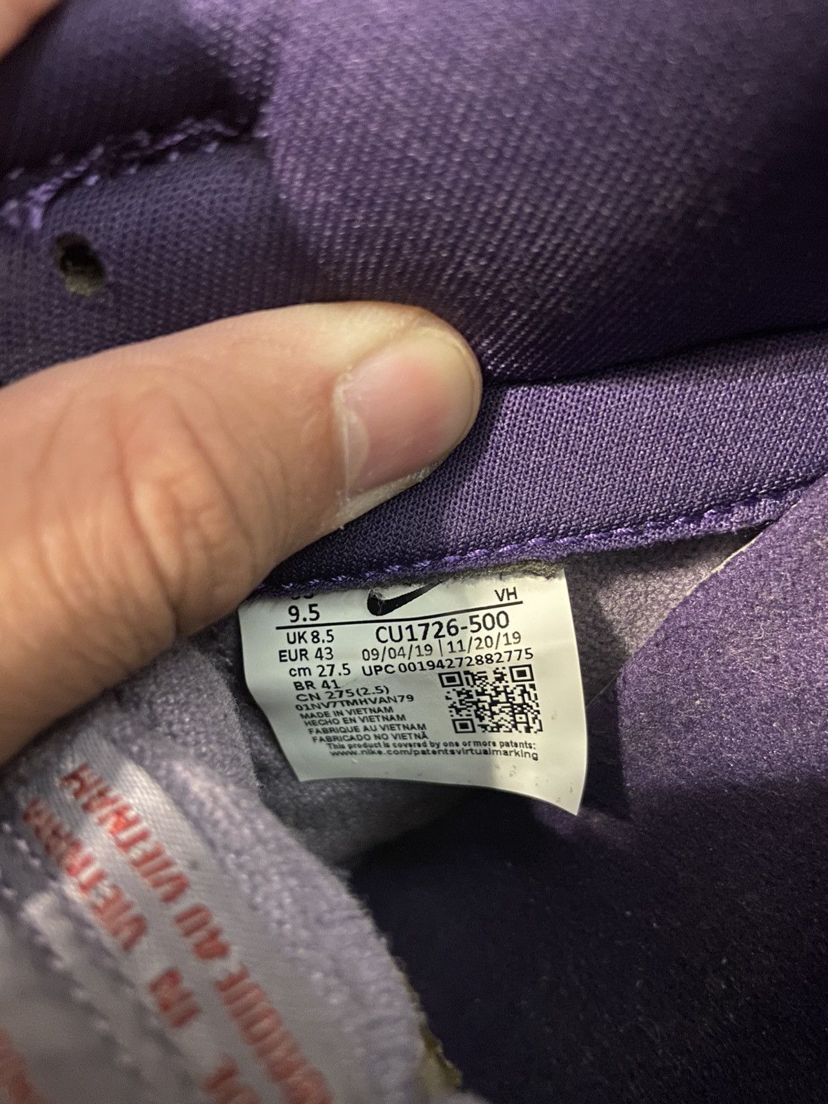 Nike Nike Dunk Low Retro Vol. 1 SP Plum size 9.5 Size US 9.5 / EU 42-43 - 6 Thumbnail