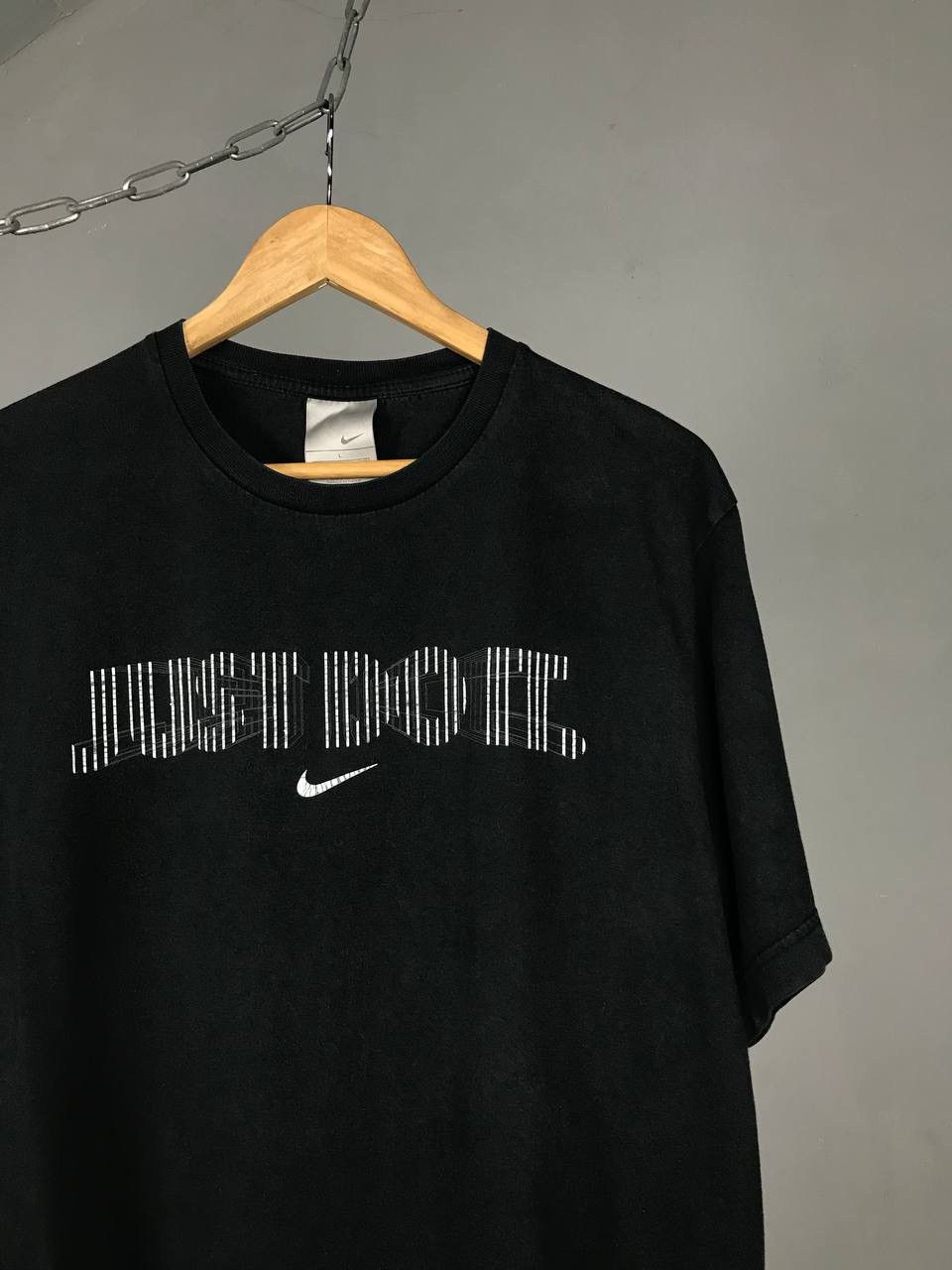 Nike × Vintage Nike swoosh streetwear vintage center logo tee Size US L / EU 52-54 / 3 - 2 Thumbnail