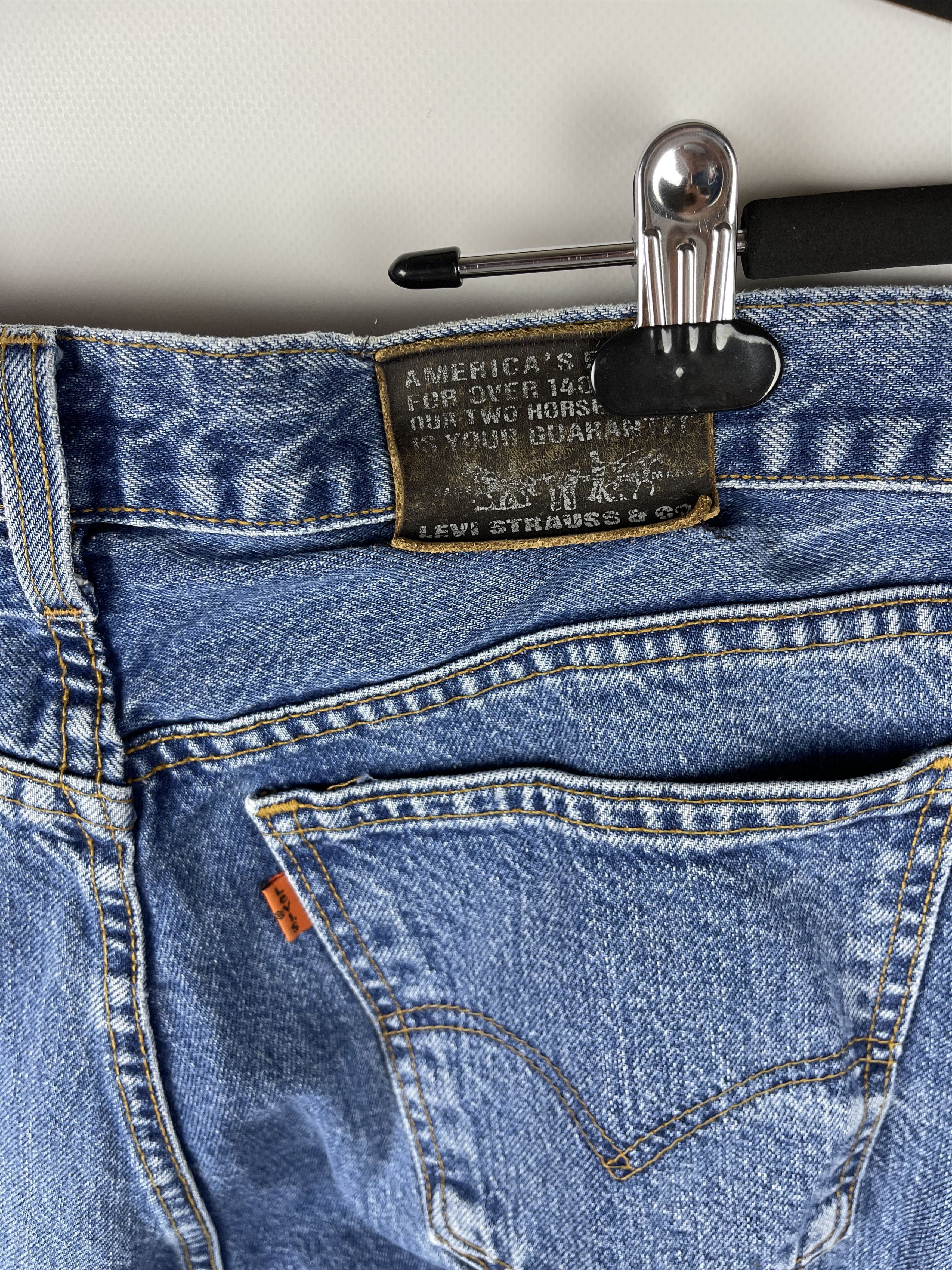 Levi's Vintage 90’s 615 Orange Tab Levis Denim Jeans Made in UK Size US 36 / EU 52 - 9 Thumbnail