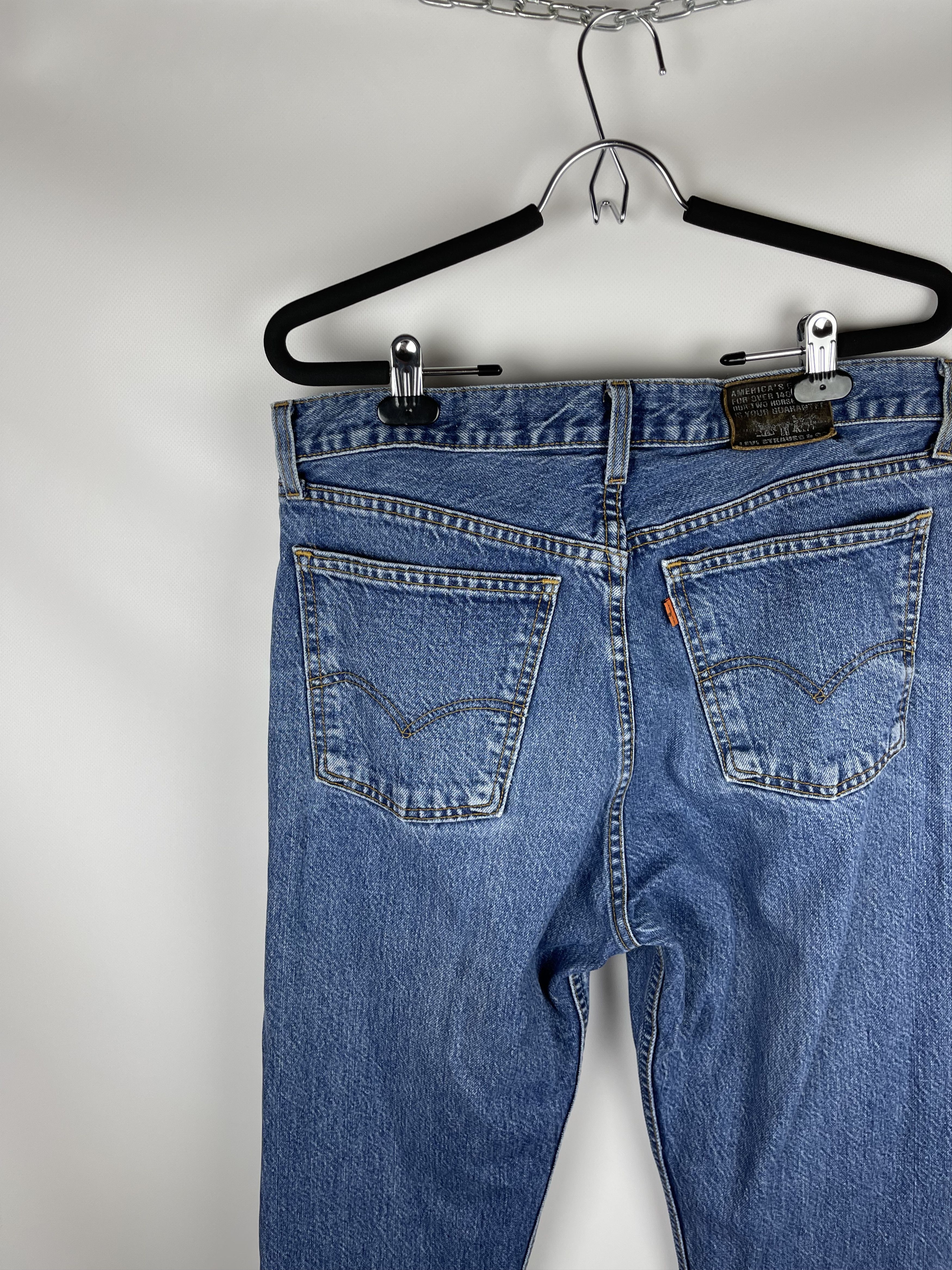 Levi's Vintage 90’s 615 Orange Tab Levis Denim Jeans Made in UK Size US 36 / EU 52 - 7 Thumbnail