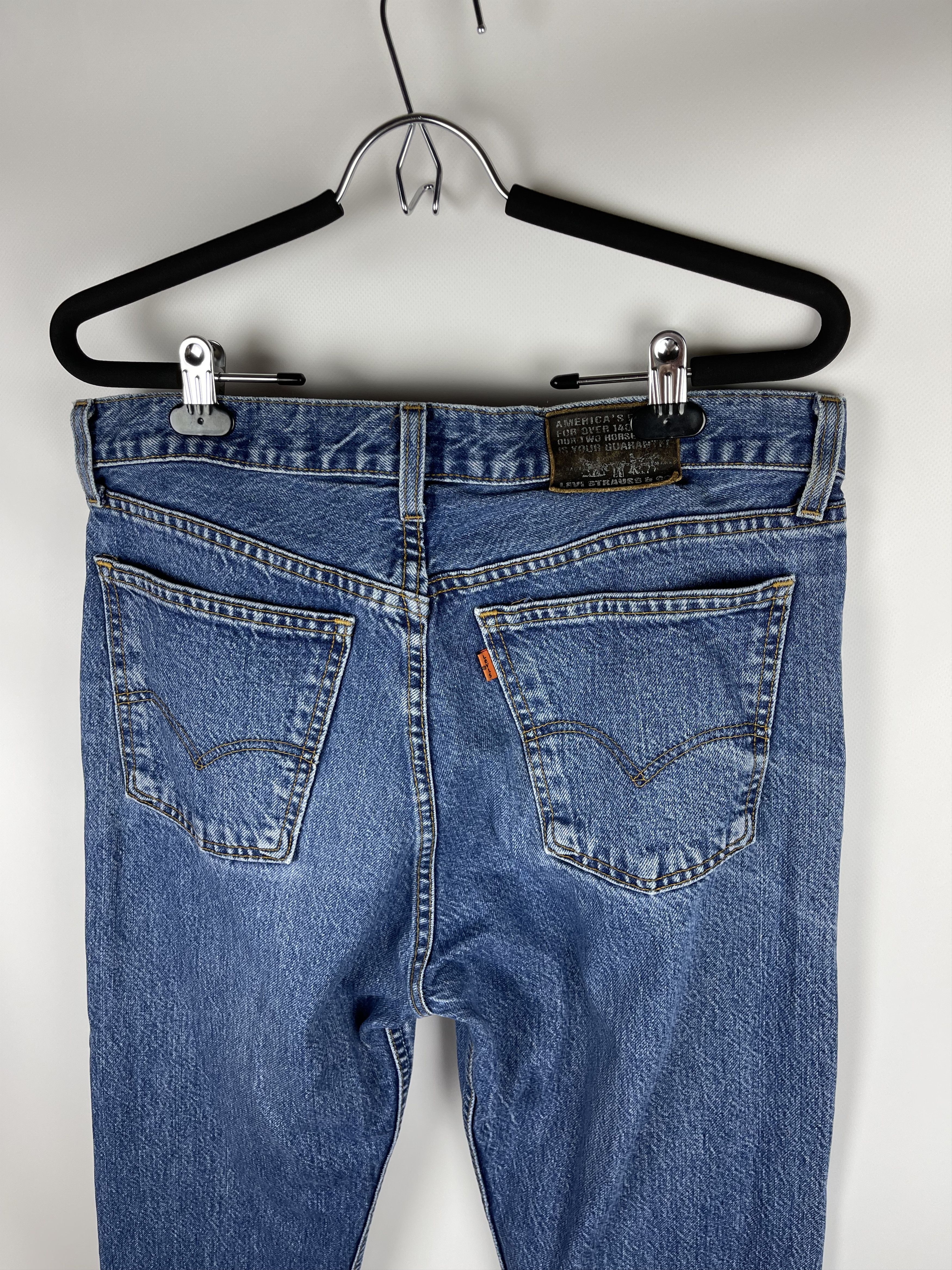 Levi's Vintage 90’s 615 Orange Tab Levis Denim Jeans Made in UK Size US 36 / EU 52 - 8 Thumbnail