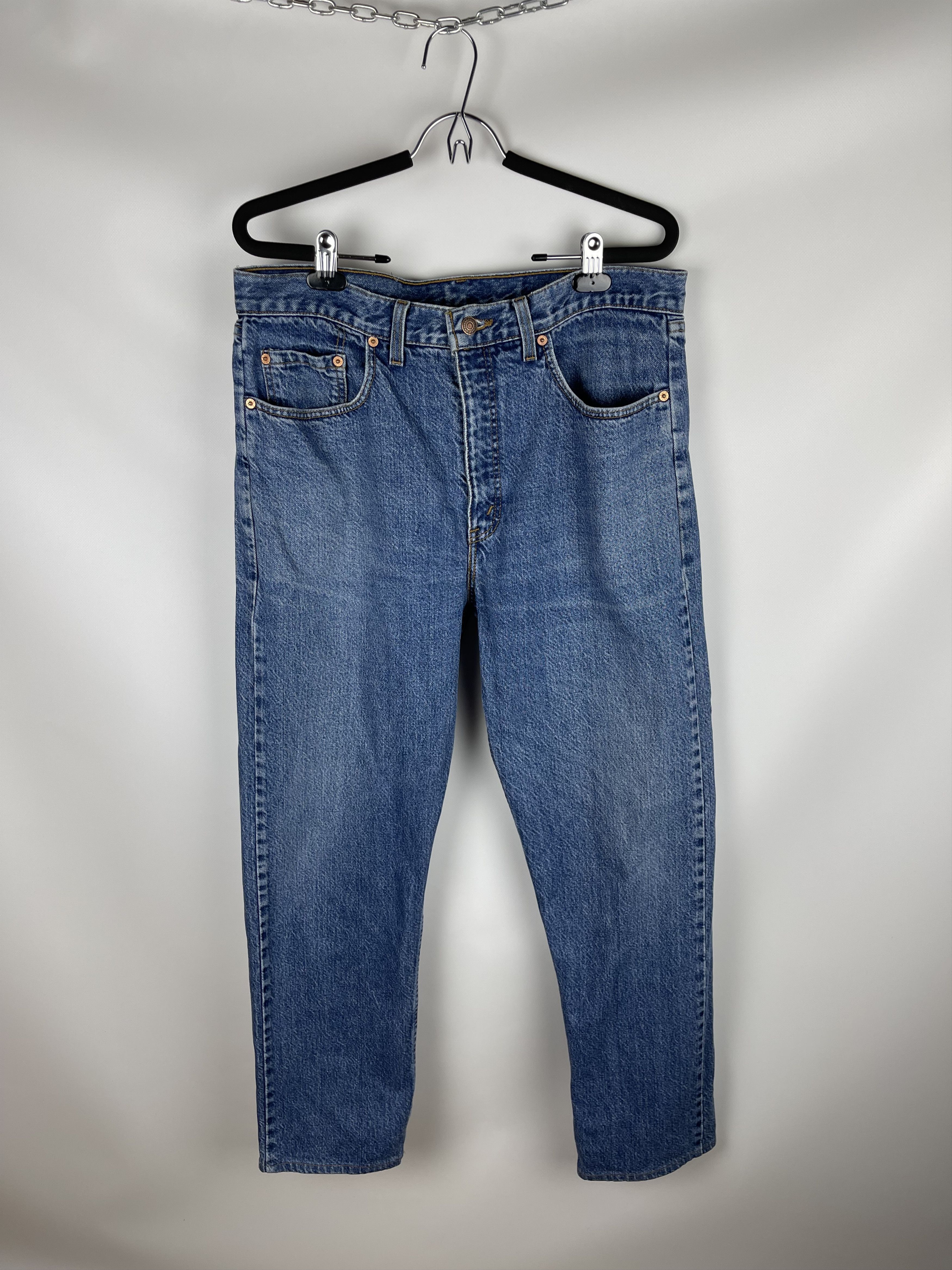 Levi's Vintage 90’s 615 Orange Tab Levis Denim Jeans Made in UK Size US 36 / EU 52 - 2 Thumbnail