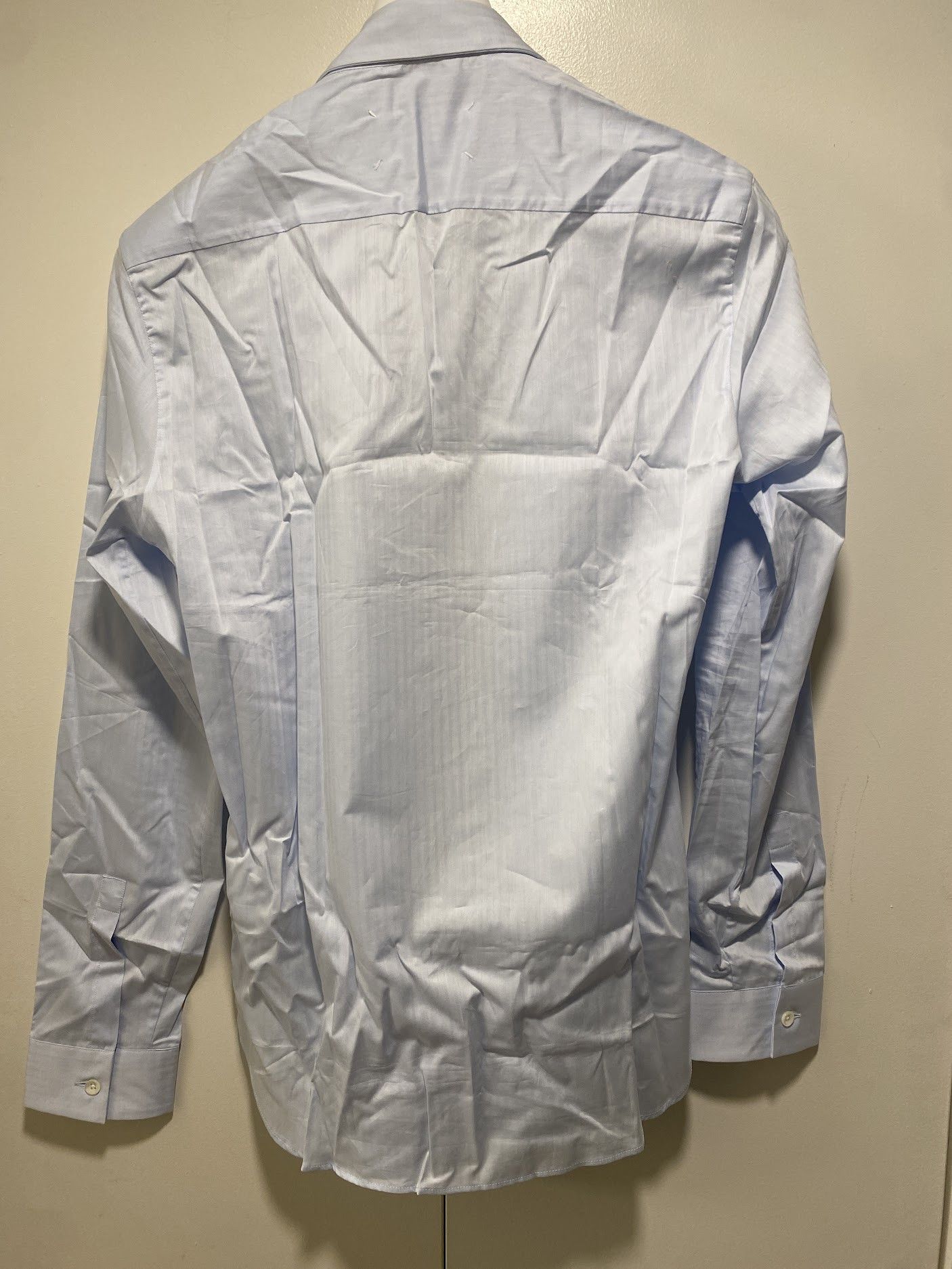 Maison Margiela 14 POPLIN SLIM FIT SHIRT Light blue stripe size 39 Size US M / EU 48-50 / 2 - 5 Thumbnail