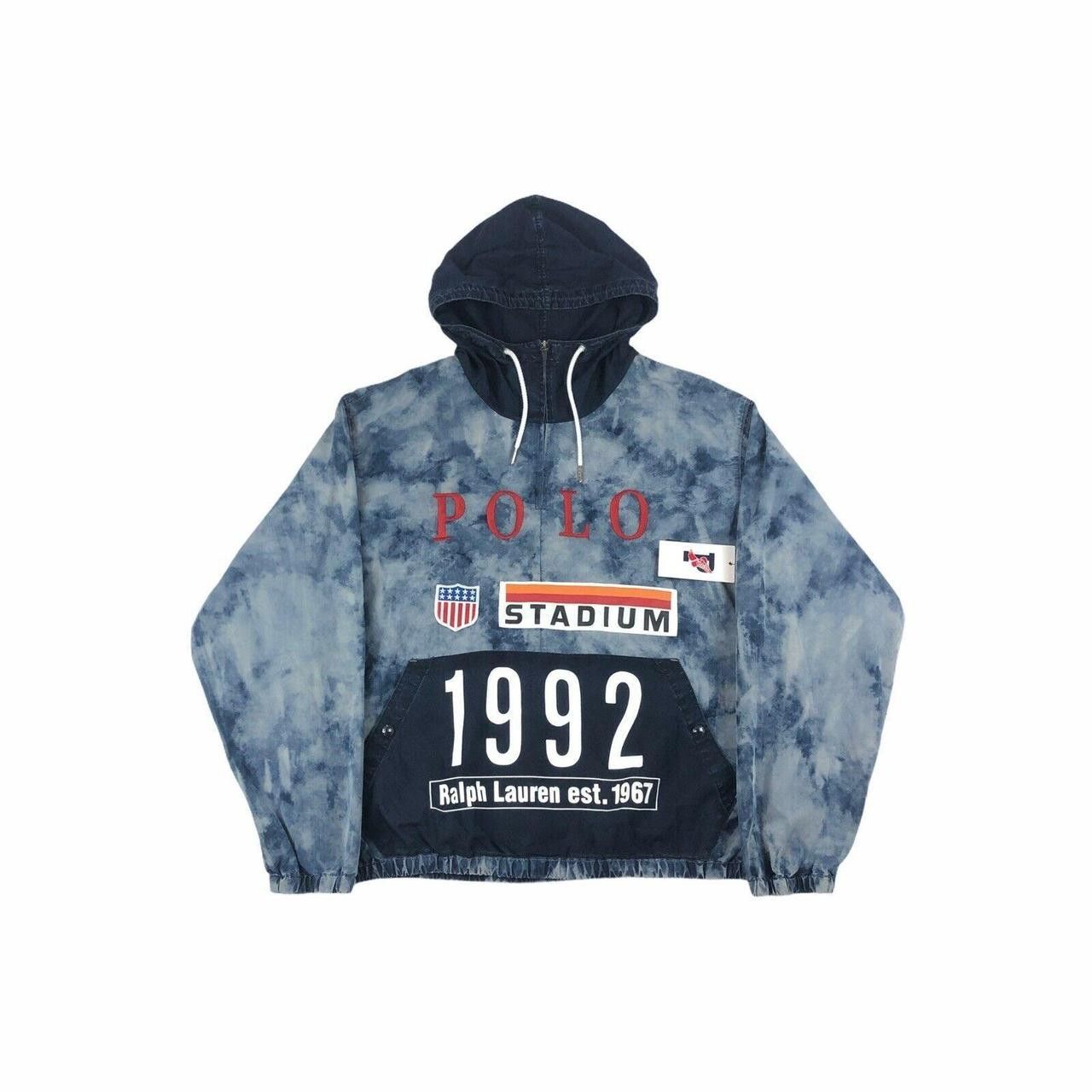 Polo Ralph Lauren Indigo Stadium Popover Jacket XL 