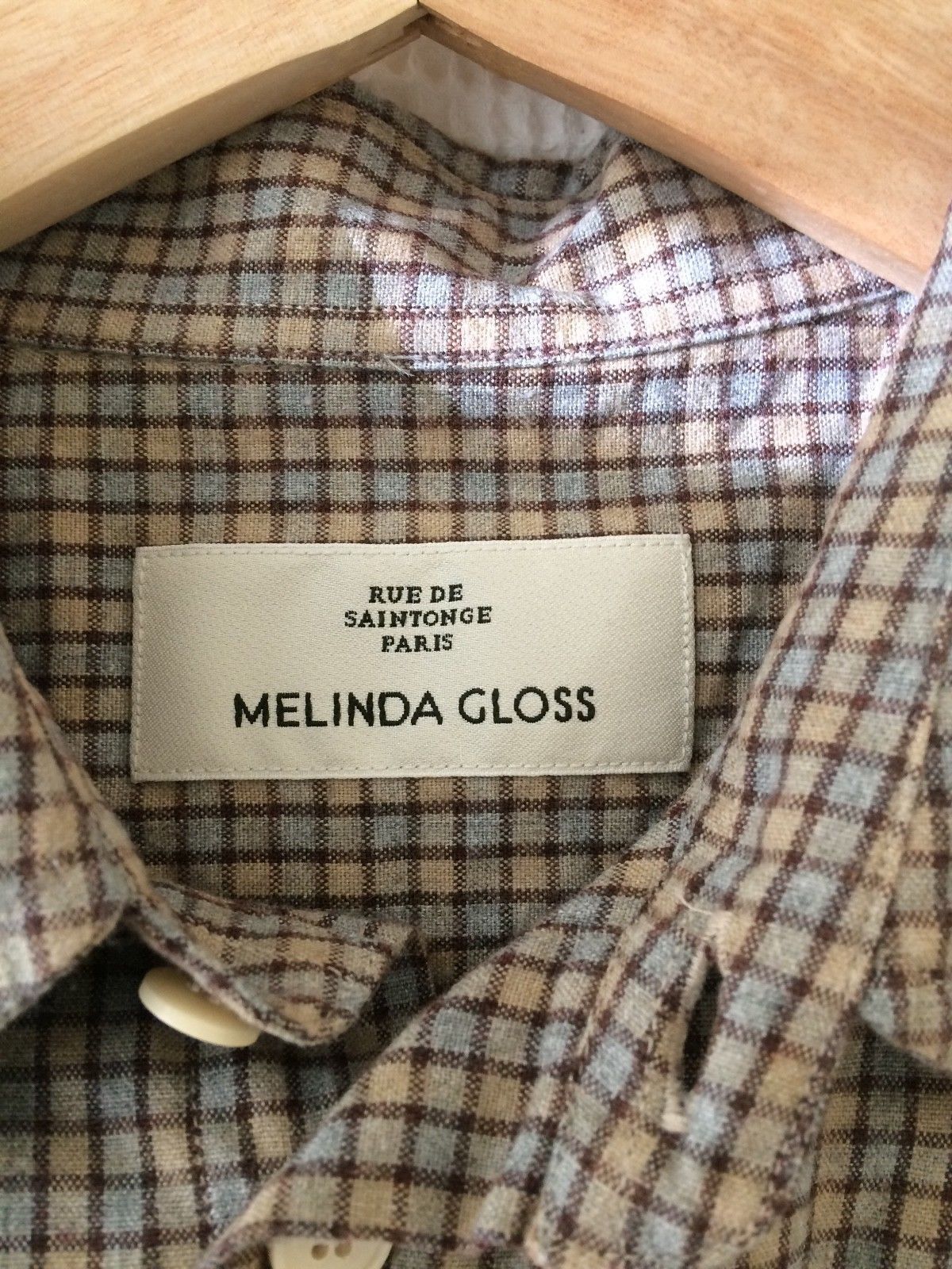 Melindagloss Beige Check Shirt Size US M / EU 48-50 / 2 - 2 Thumbnail