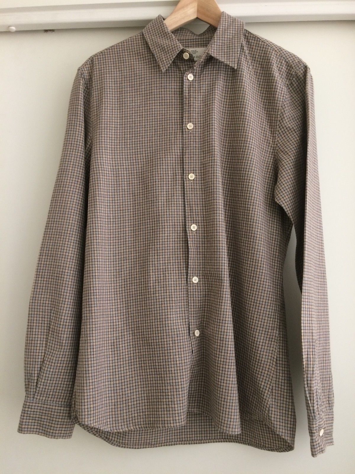 Melindagloss Beige Check Shirt Size US M / EU 48-50 / 2 - 1 Thumbnail
