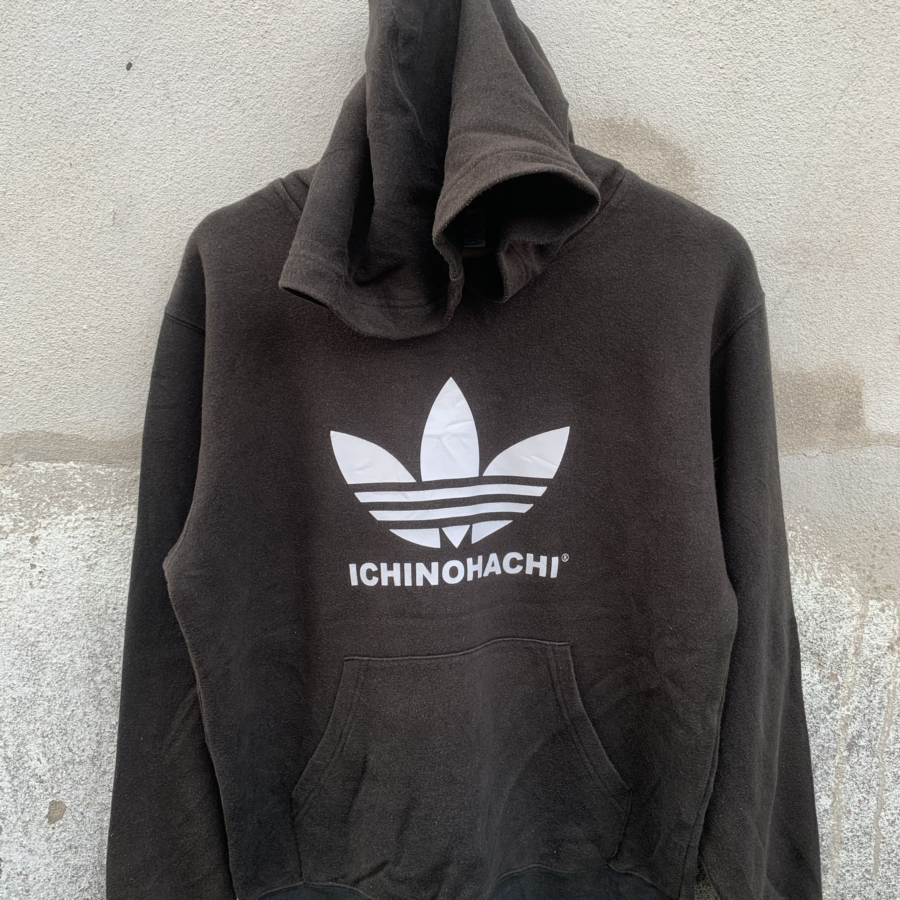 Japanese Brand Ichinohachi Adidas Logo Hooded Pullover Sweatshirts Size US M / EU 48-50 / 2 - 2 Thumbnail