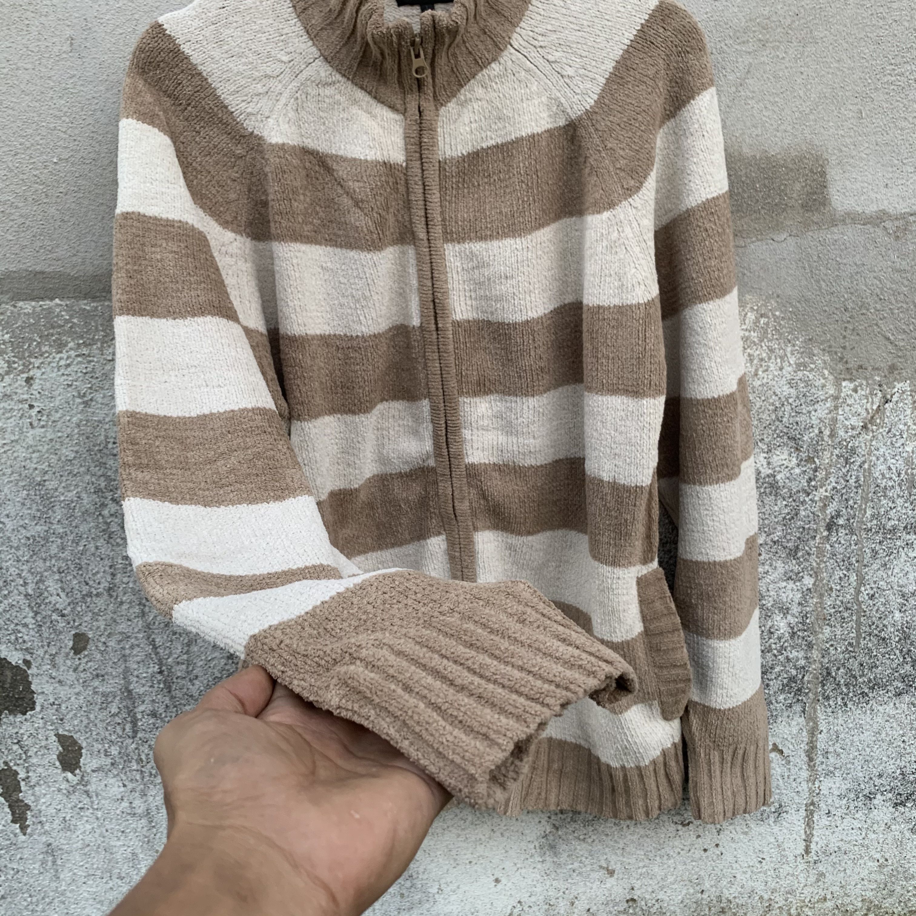 OVER THE STRiPES Vintage LOUIS CHAVLON Striped Zip Ups Sweater Sweatshirts Size US M / EU 48-50 / 2 - 3 Thumbnail