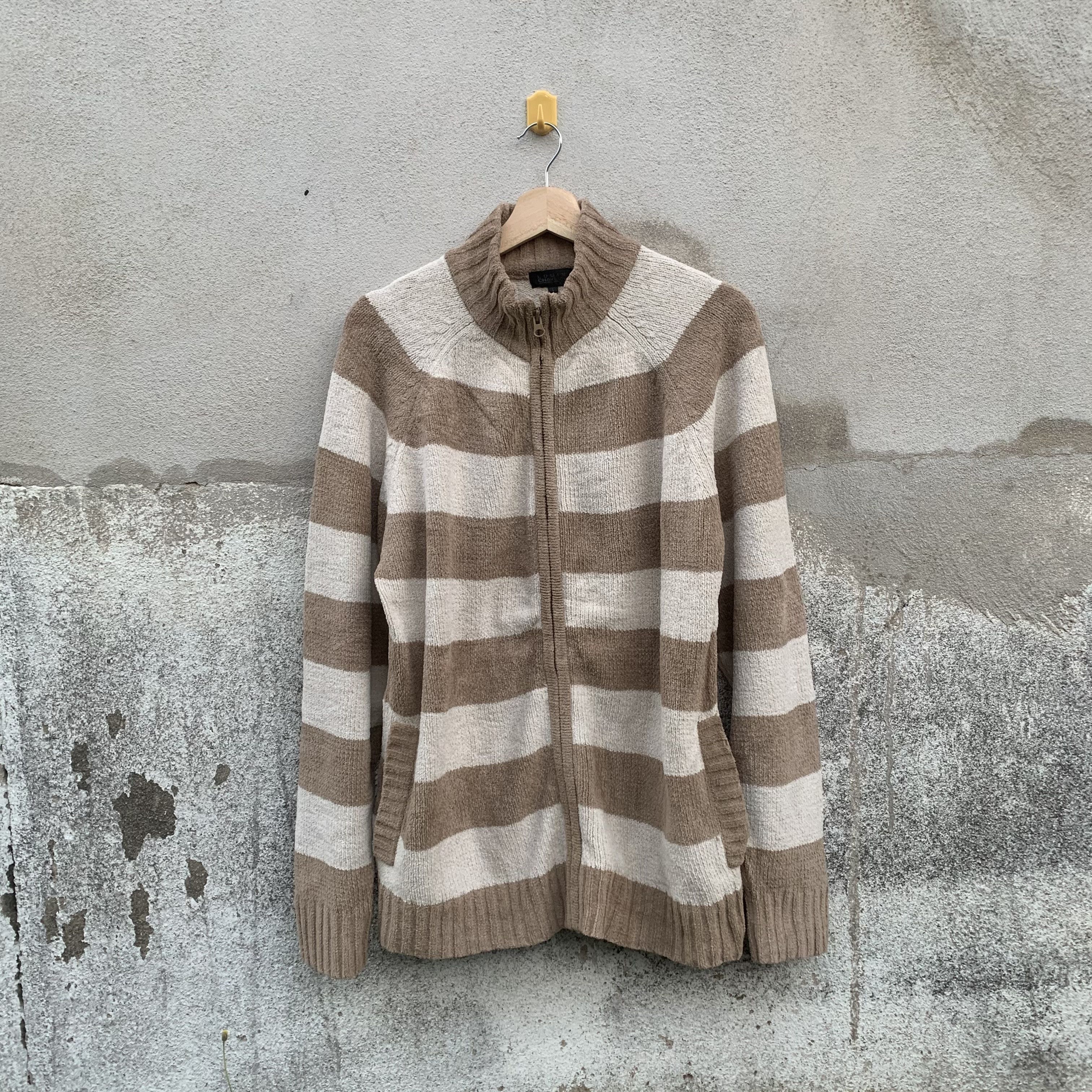 OVER THE STRiPES Vintage LOUIS CHAVLON Striped Zip Ups Sweater Sweatshirts Size US M / EU 48-50 / 2 - 1 Thumbnail