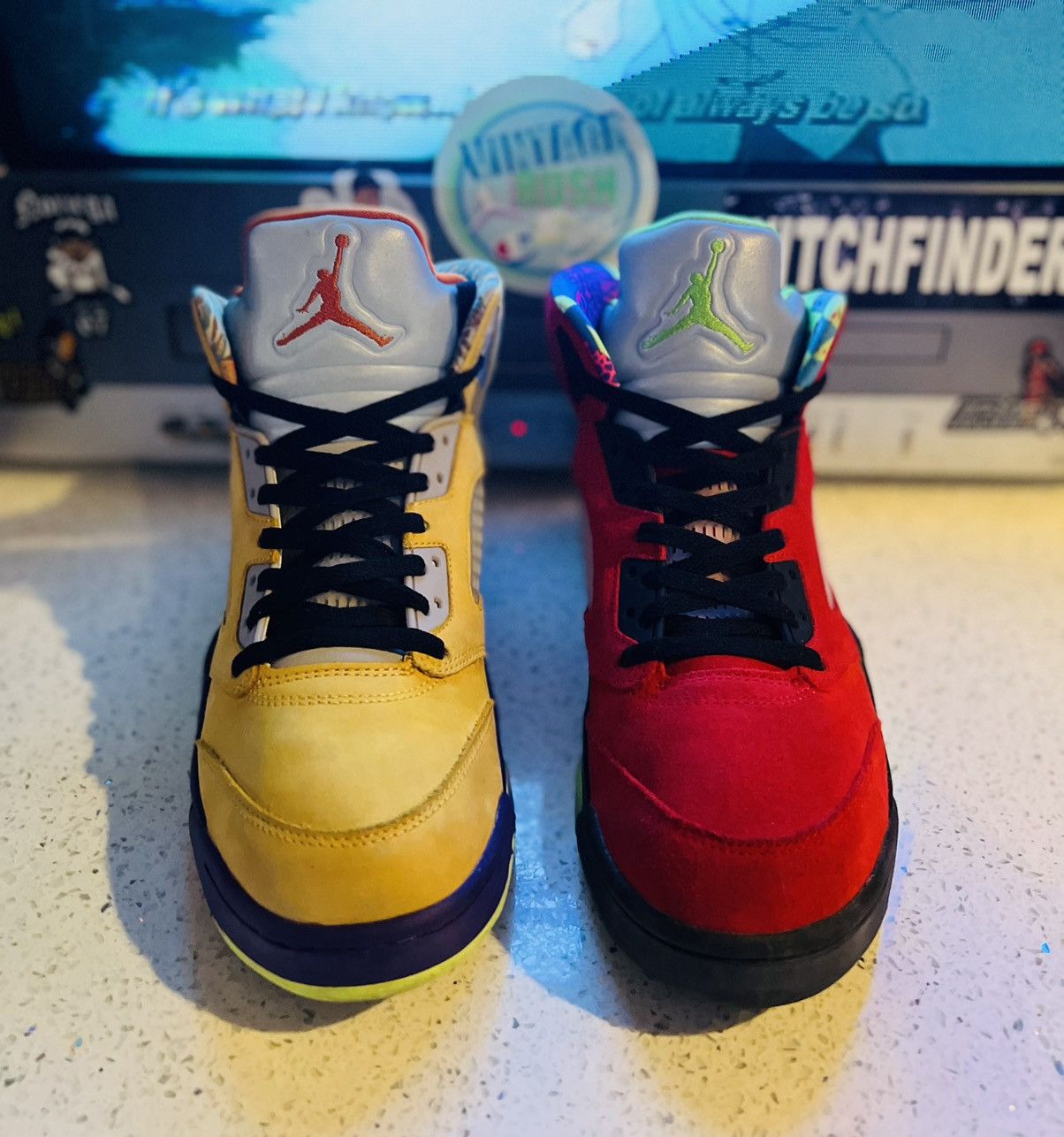 Nike What the Jordan 5 yellow red SZ-9 | Grailed