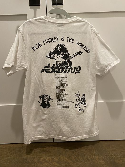New Stussy Exodus Bob Marley and The Wailers Tee T-Shirt White Size XL