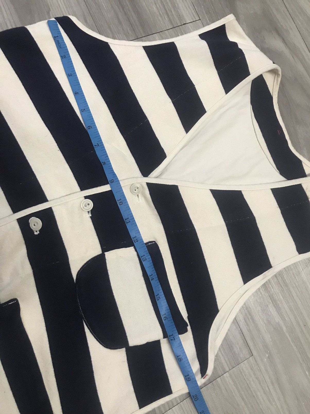 Indigo × Japanese Brand Boston Nine Mil-spec Stripes Thick Cotton Vest Size US M / EU 48-50 / 2 - 11 Thumbnail