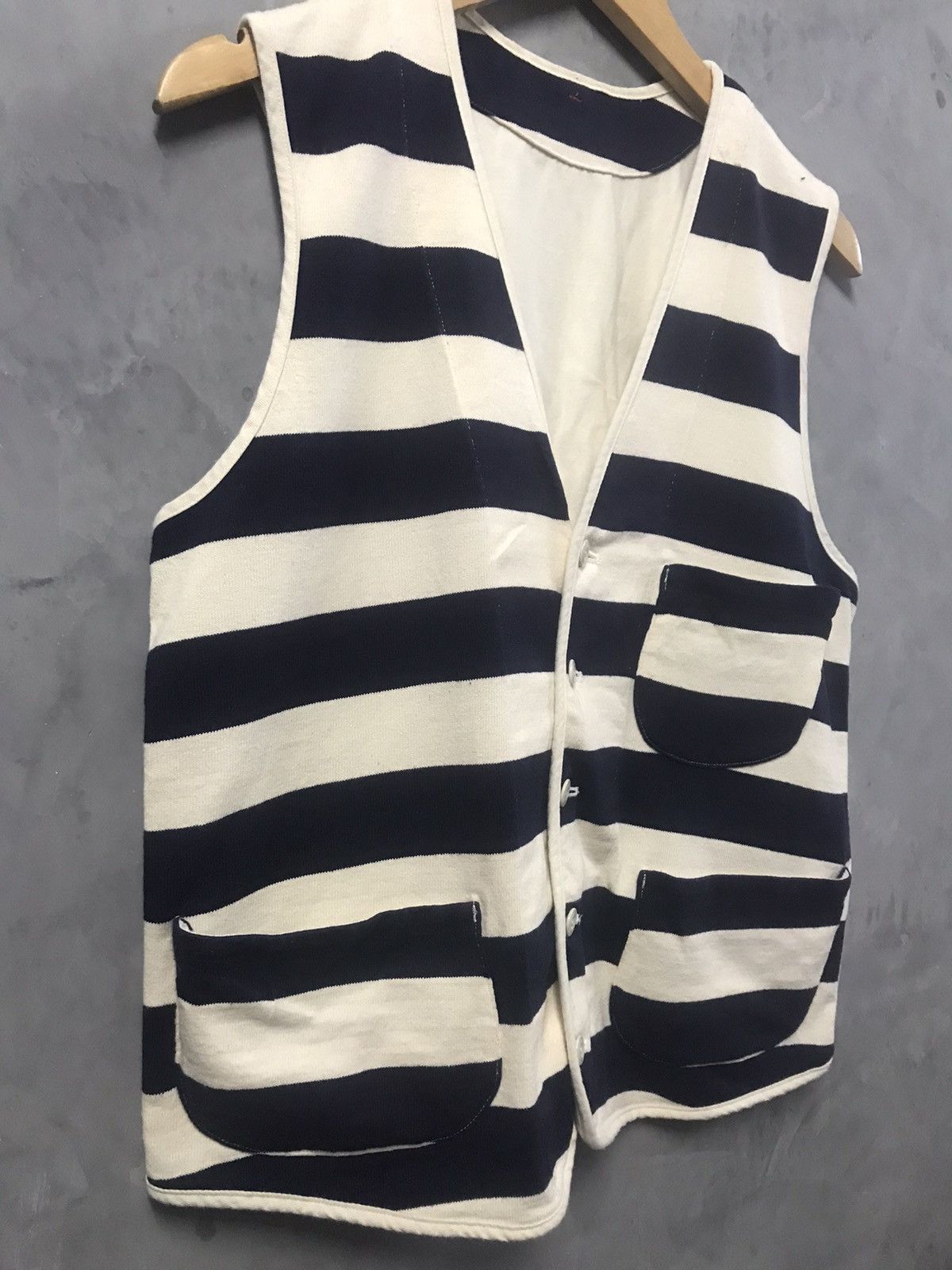 Indigo × Japanese Brand Boston Nine Mil-spec Stripes Thick Cotton Vest Size US M / EU 48-50 / 2 - 4 Thumbnail