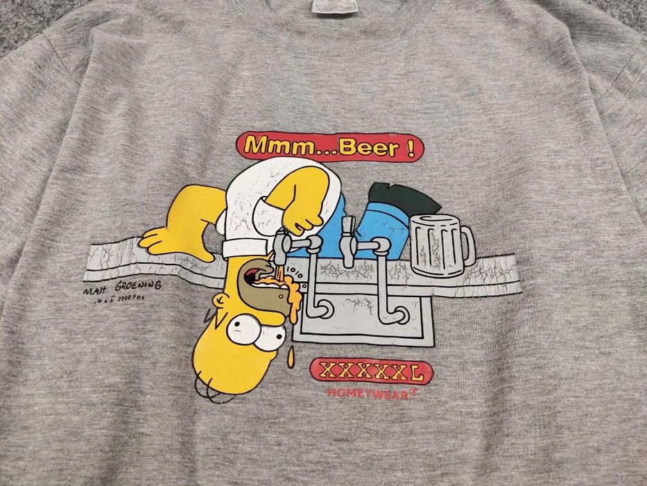 Vintage Vintage 0's tee Homer Simpsons Beer T shirt Matt Groening Size US M / EU 48-50 / 2 - 4 Thumbnail