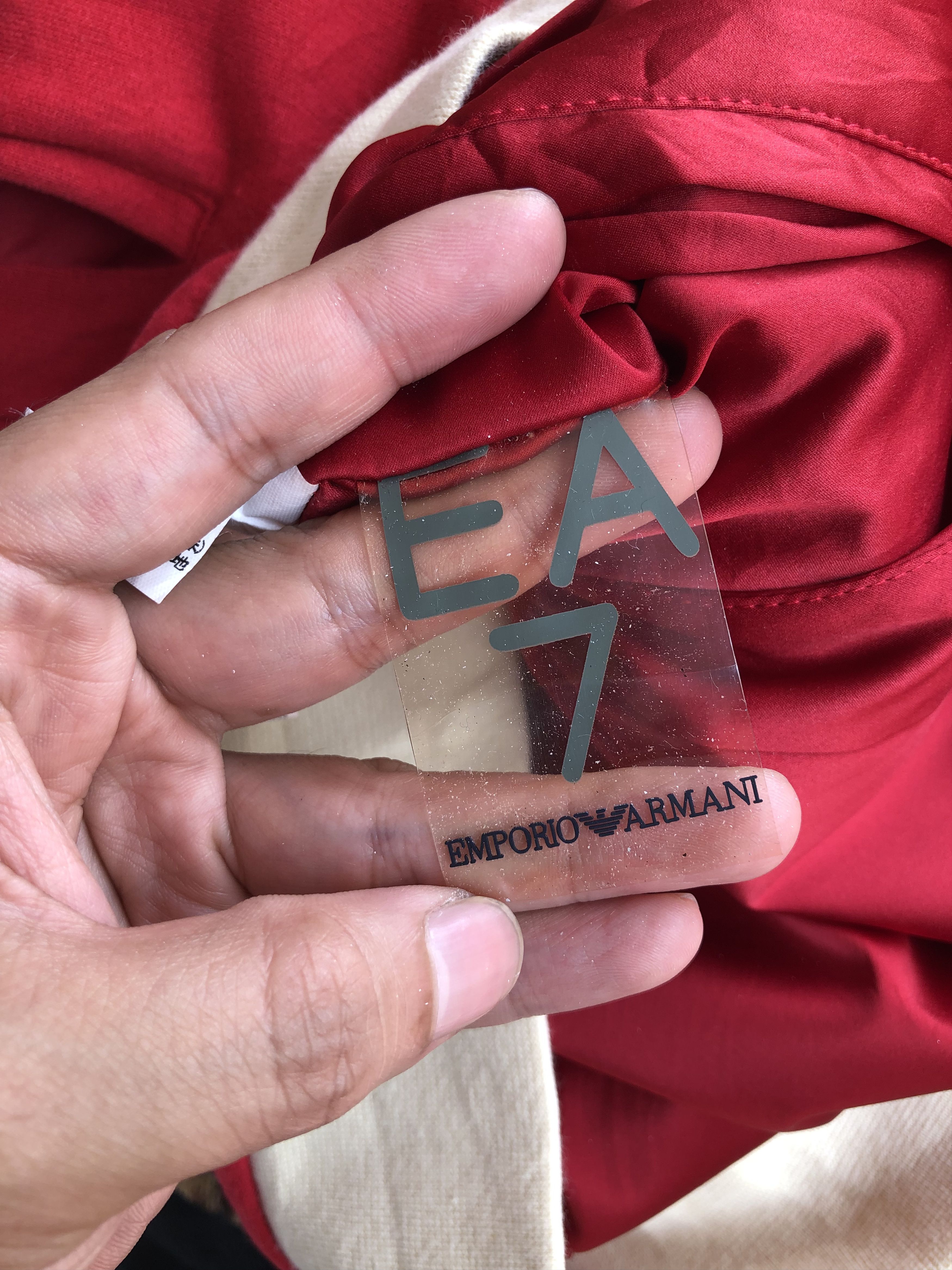 Emporio Armani EA7 REVERSIBLE SATIN/COTTON RED JACKET Size US M / EU 48-50 / 2 - 11 Thumbnail