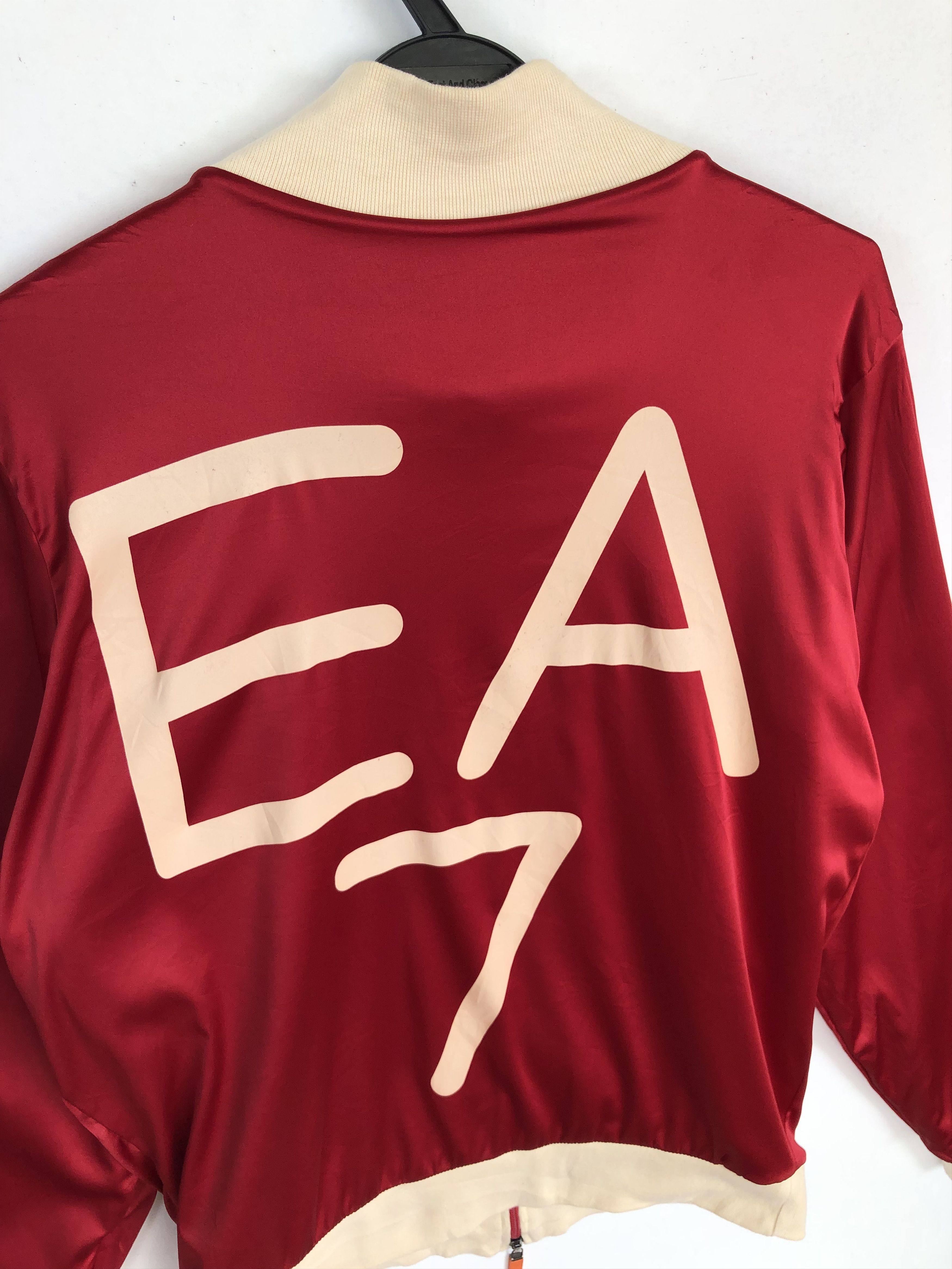 Emporio Armani EA7 REVERSIBLE SATIN/COTTON RED JACKET Size US M / EU 48-50 / 2 - 6 Thumbnail