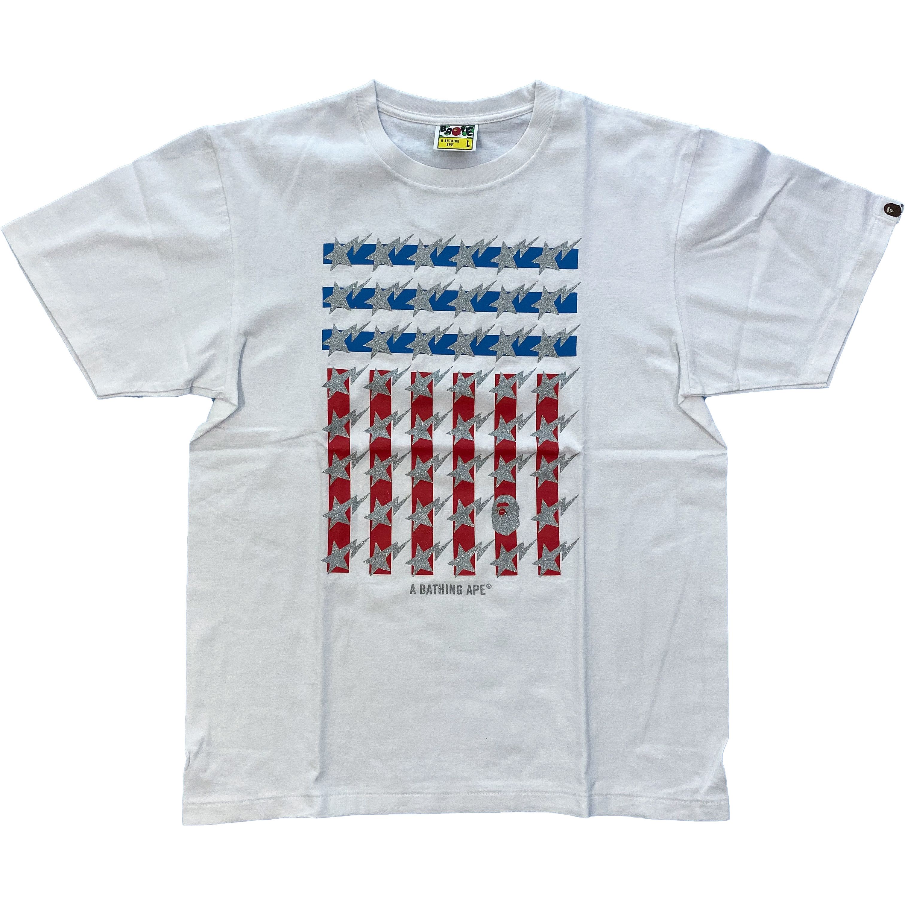 Bape american flag shirt hotsell