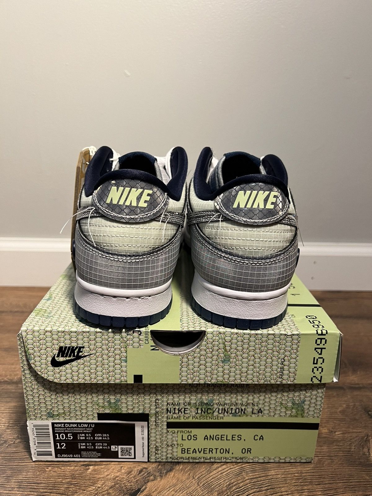 Nike Nike Union LA Dunk Low Passport Pack Pistachio 10.5 Size US 10.5 / EU 43-44 - 5 Thumbnail