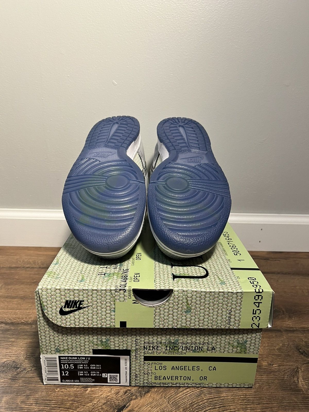 Nike Nike Union LA Dunk Low Passport Pack Pistachio 10.5 Size US 10.5 / EU 43-44 - 7 Thumbnail