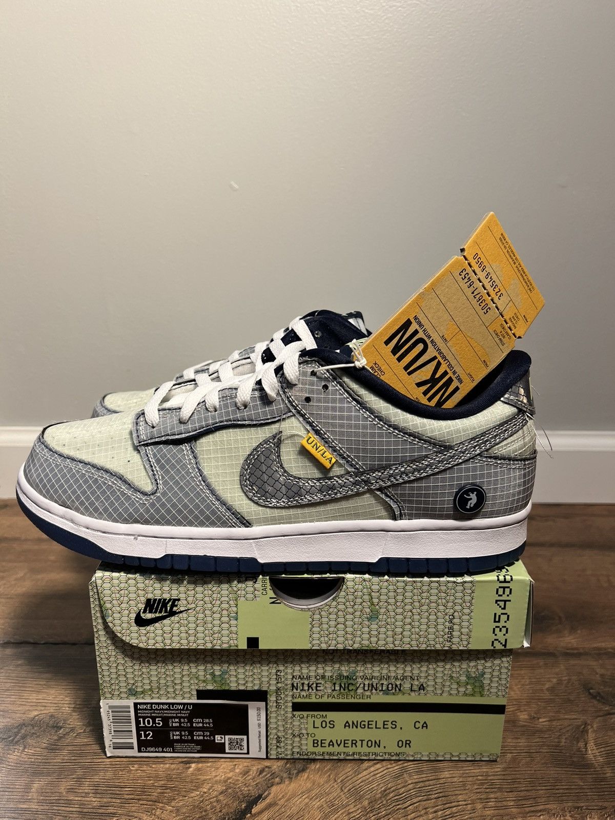 Nike Nike Union LA Dunk Low Passport Pack Pistachio 10.5 Size US 10.5 / EU 43-44 - 6 Thumbnail