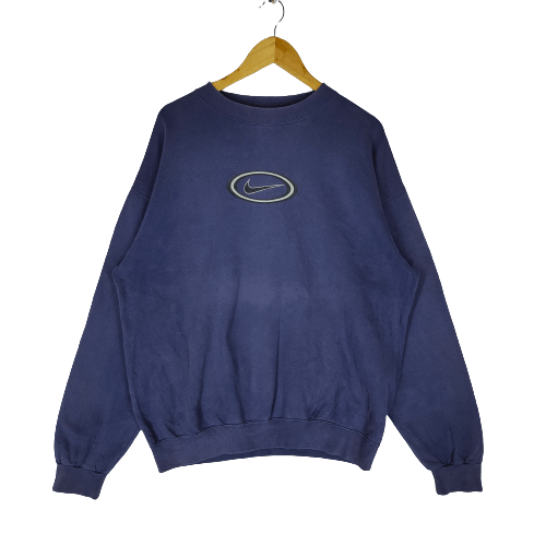 Vintage NIKE 90s CENTER SWOOSH Oval Large Size Sweatshirt