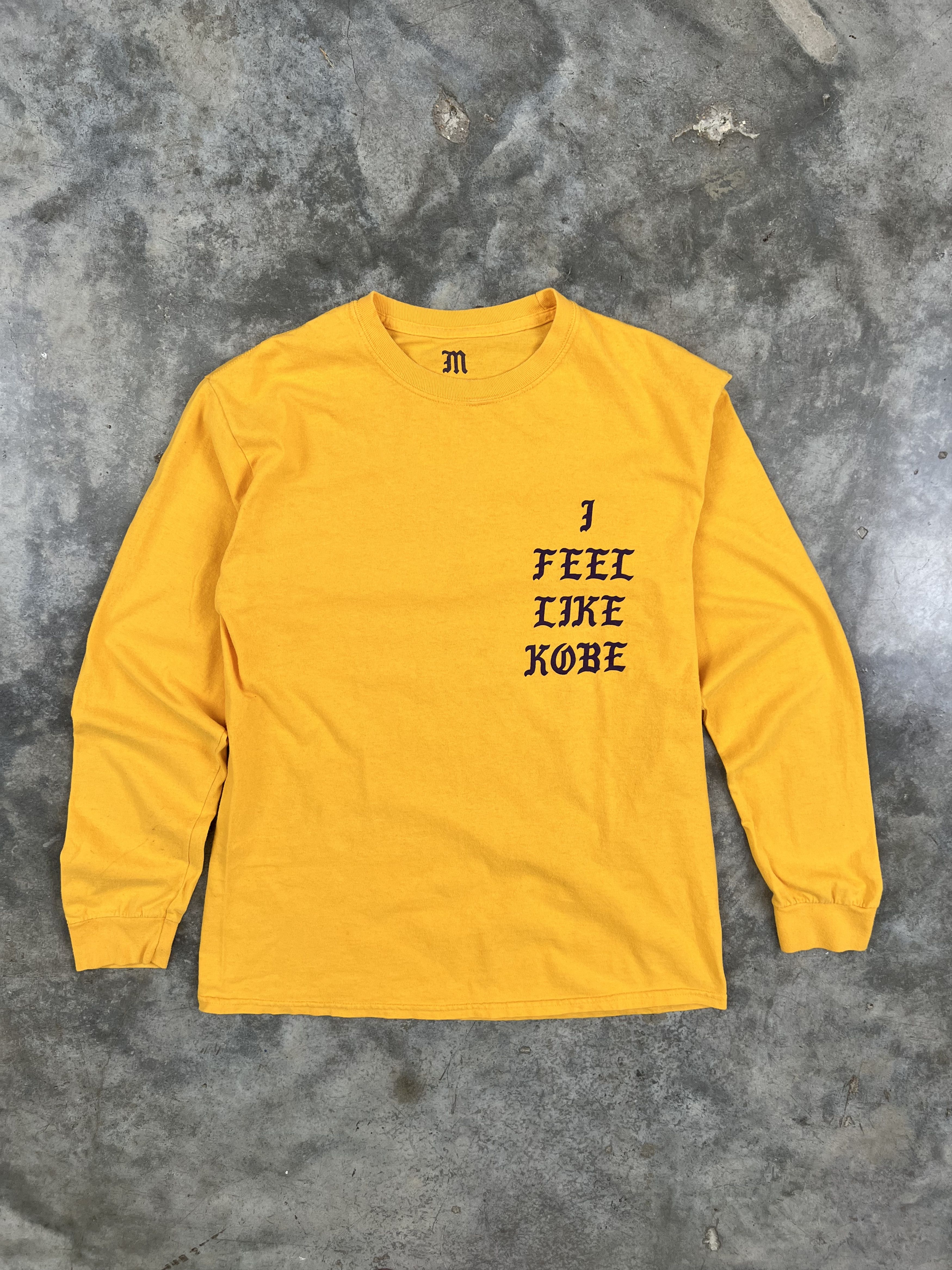 image of Kanye West Life Of Pablo “I Feel Like Kobe“ Long Sleeve Yzy in Yellow, Men's (Size Medium)