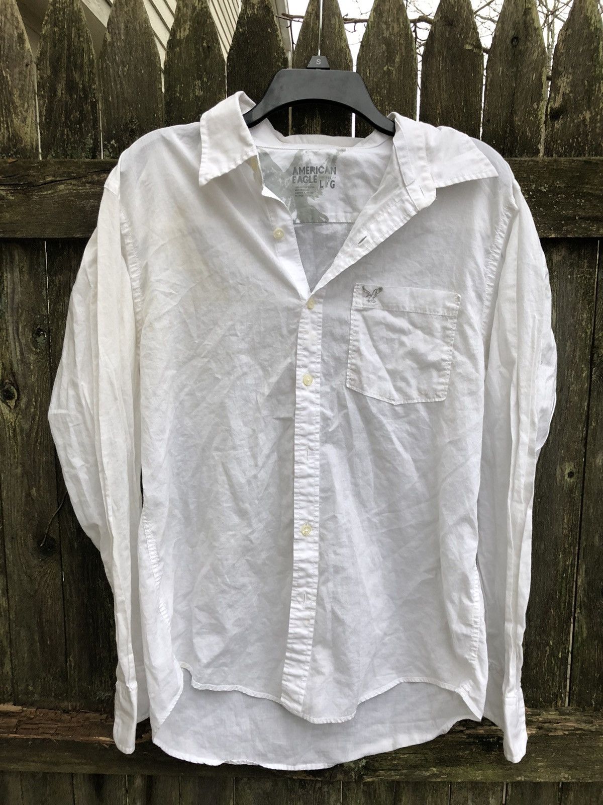 American Eagle Outfitters American Eagle Button Up Shirt Long Sleeve plain minimalist Size US L / EU 52-54 / 3 - 2 Thumbnail