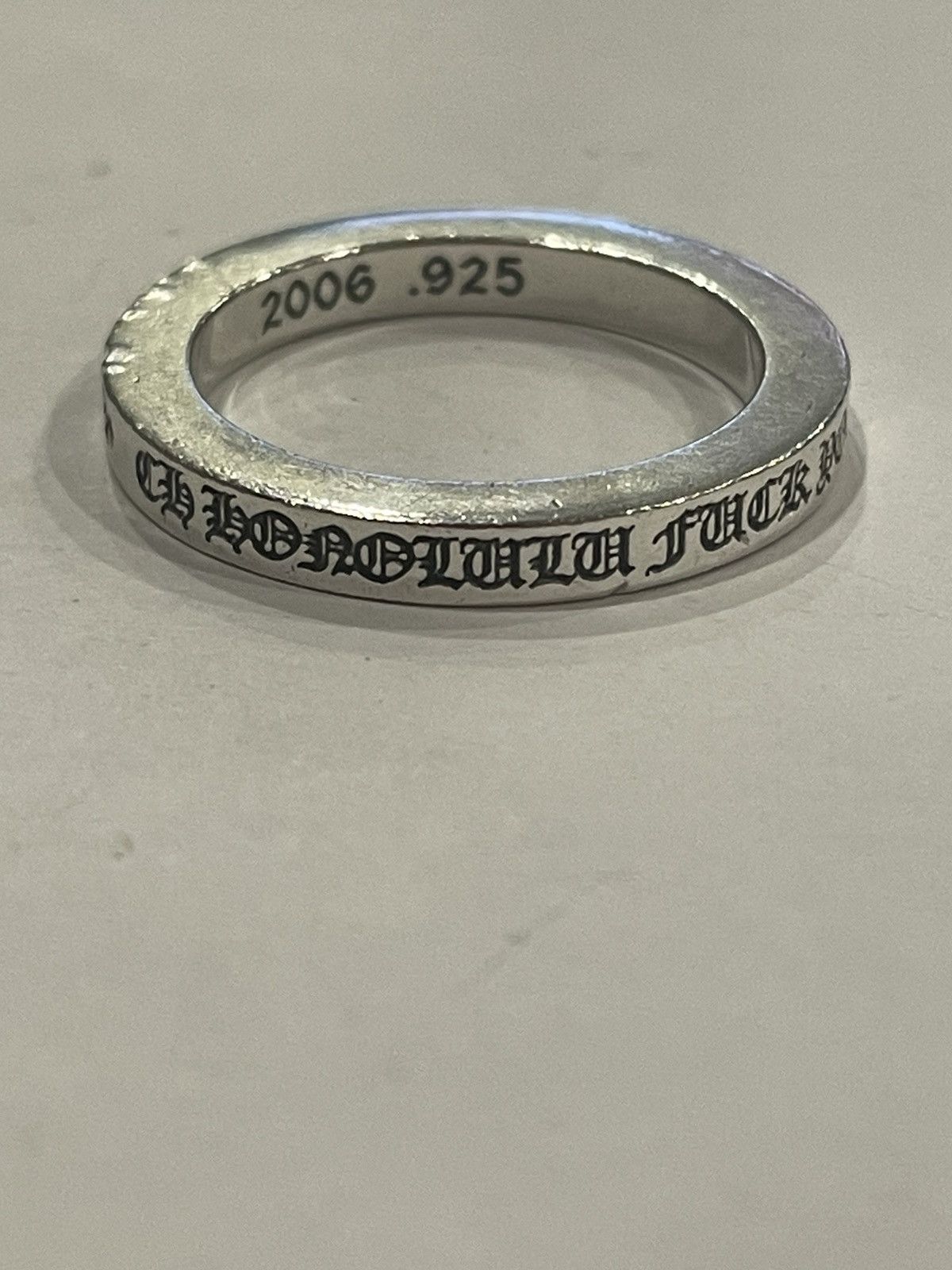 Chrome Hearts Chrome Hearts HONOLULU FUCK YOU Spacer Ring 3mm Size