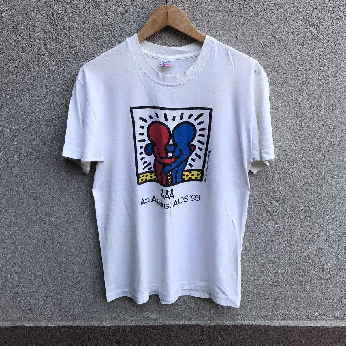 Vintage 90s KEITH HARING art aids tee