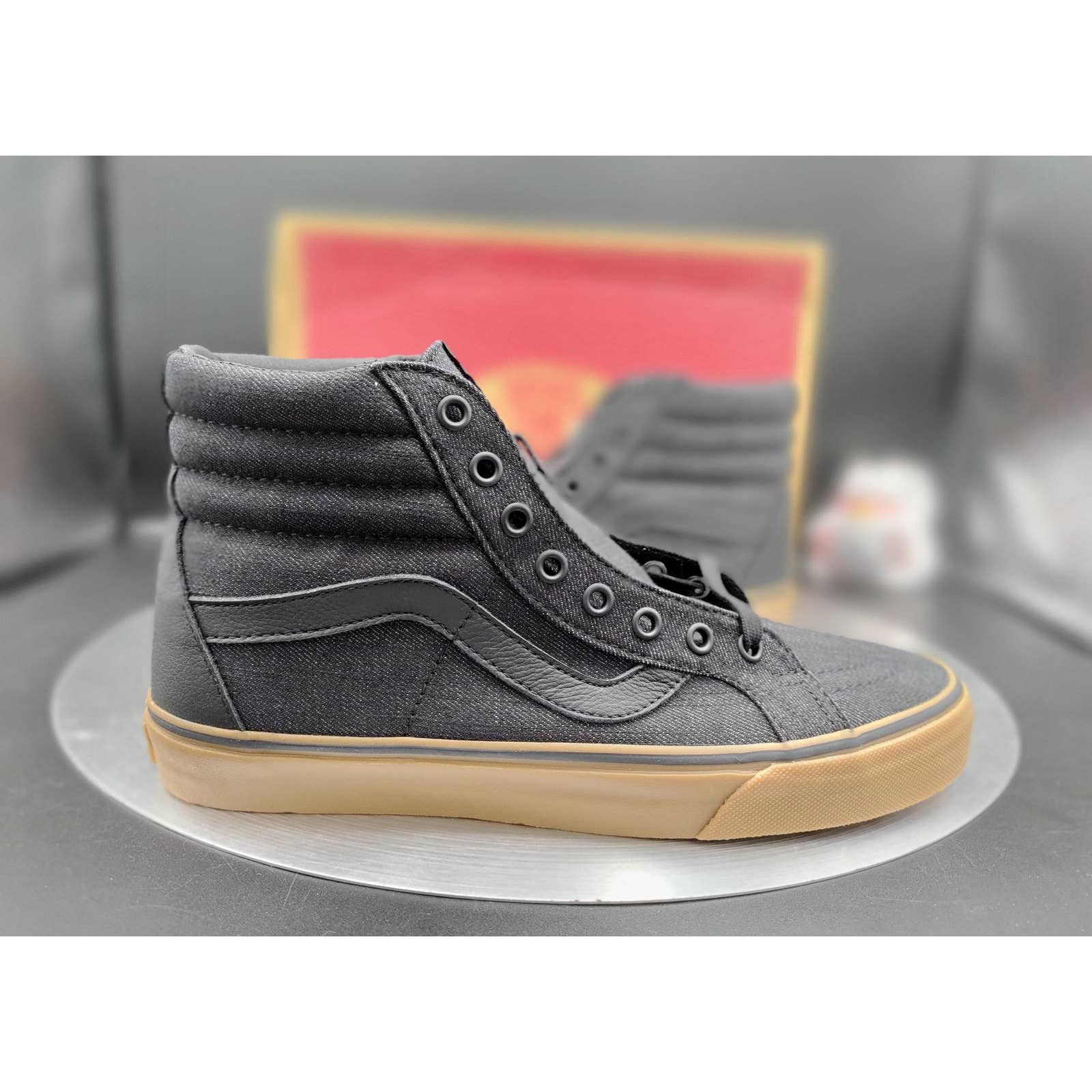 Vans sk8 hi reissue black gum sales