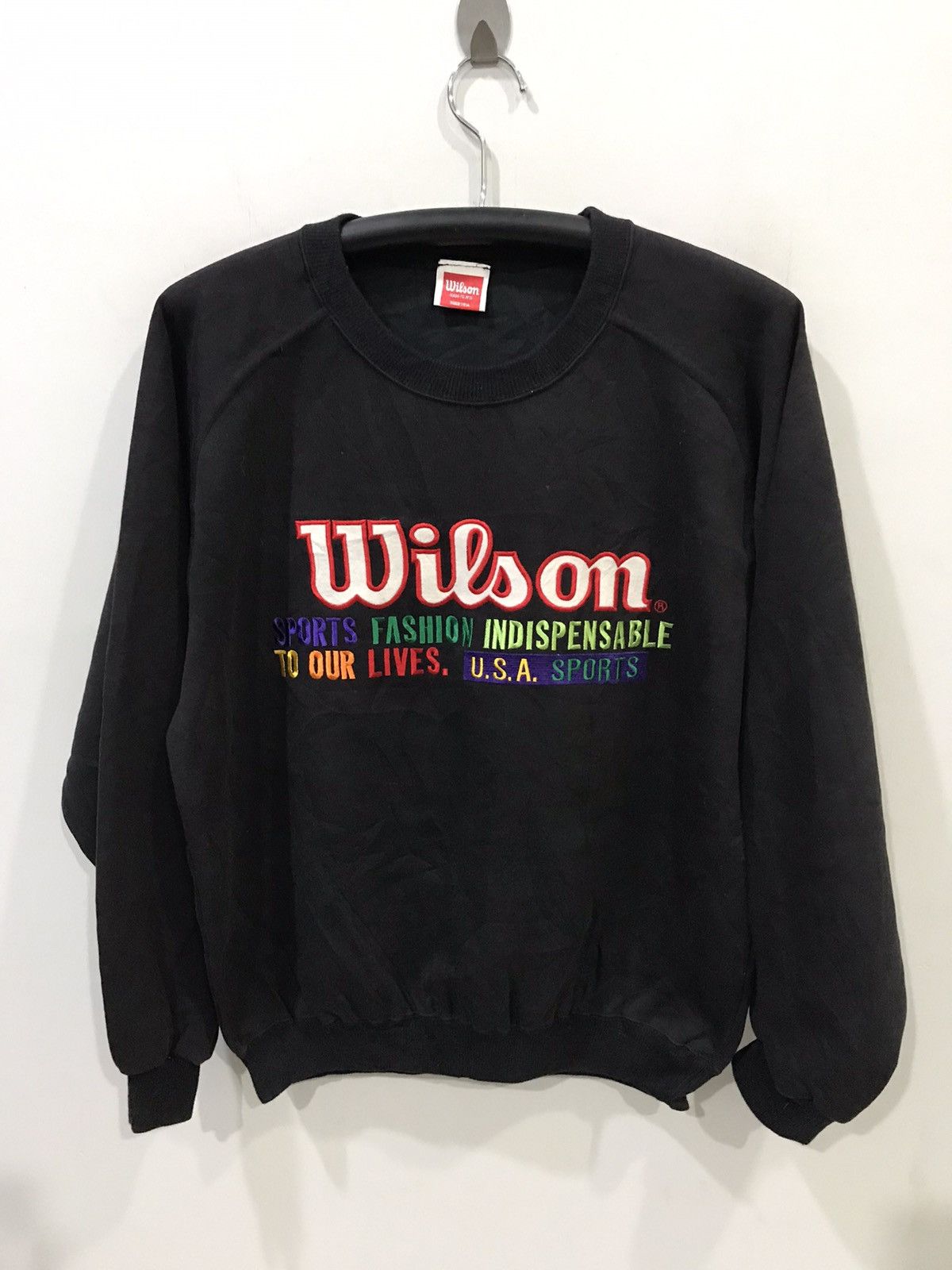 Vintage Wilson Colourful Embroidery Sweatshirt