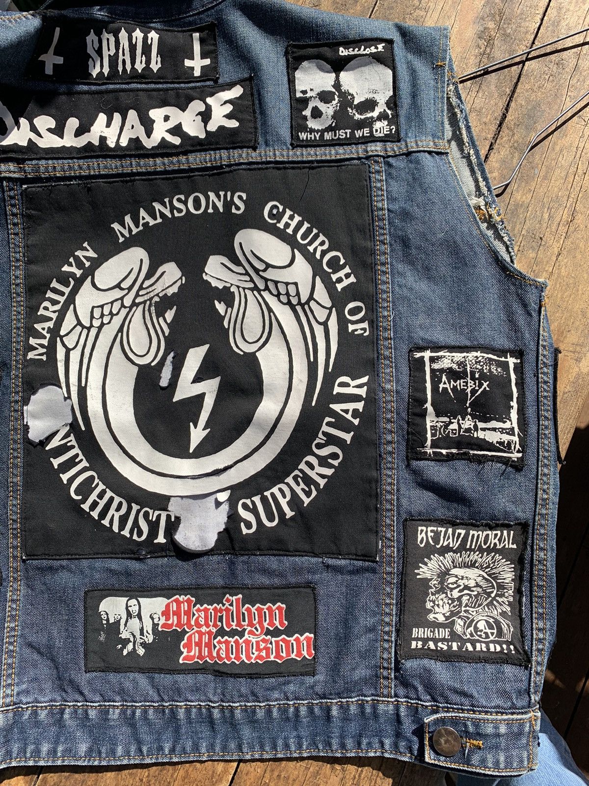 Vintage Vintage 90’s Punk Metal Battle Jacket Vest Tee Size US L / EU 52-54 / 3 - 6 Thumbnail