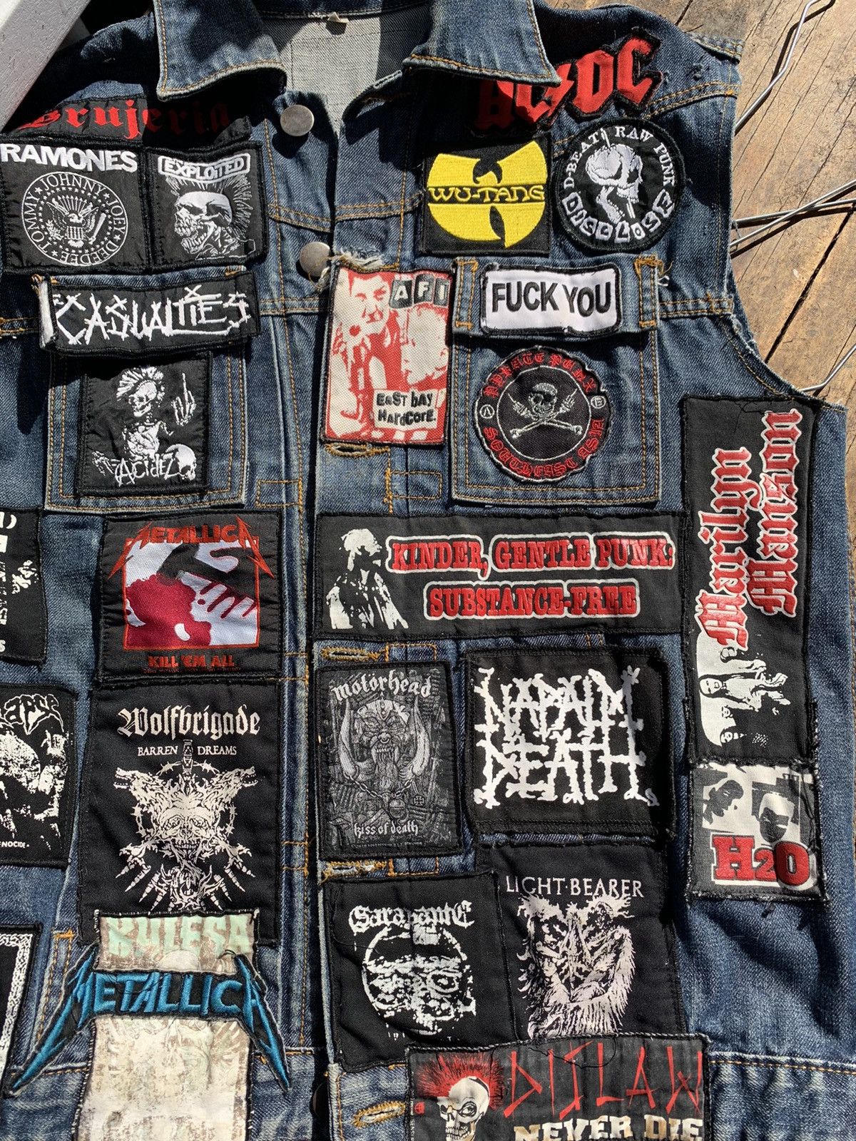 Vintage Vintage 90’s Punk Metal Battle Jacket Vest Tee Size US L / EU 52-54 / 3 - 4 Thumbnail