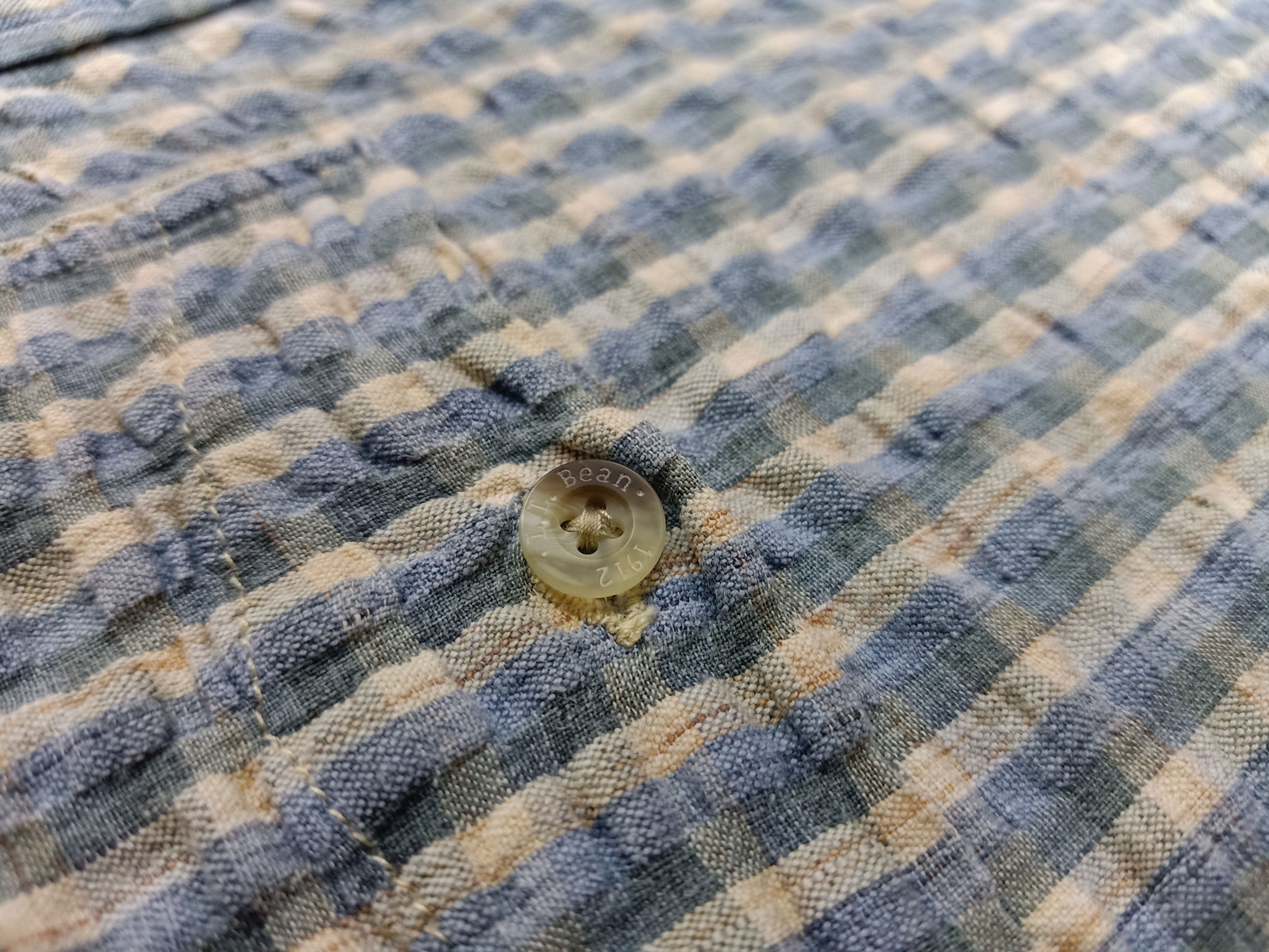 L.L. Bean × Vintage L.L. BEAN Vintage Checkered Embossed M Short Sleeve Shirts Size US M / EU 48-50 / 2 - 6 Thumbnail