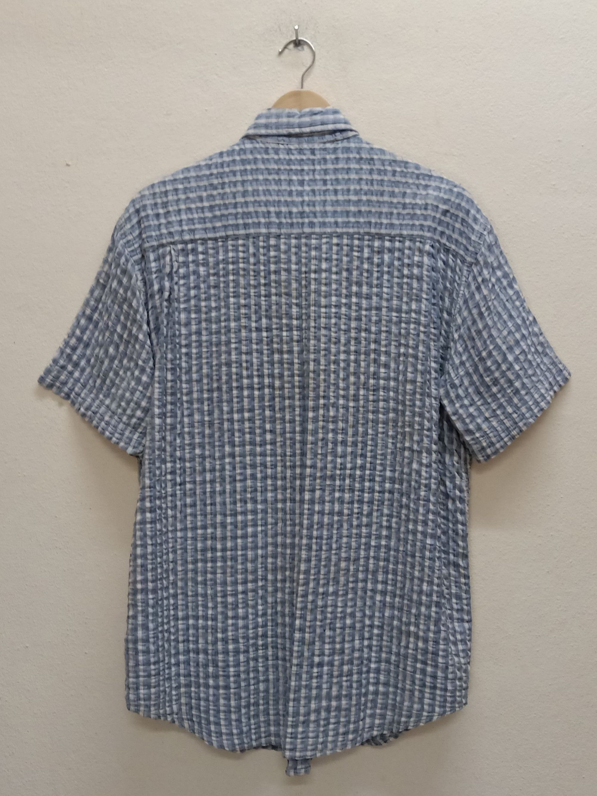 L.L. Bean × Vintage L.L. BEAN Vintage Checkered Embossed M Short Sleeve Shirts Size US M / EU 48-50 / 2 - 2 Thumbnail