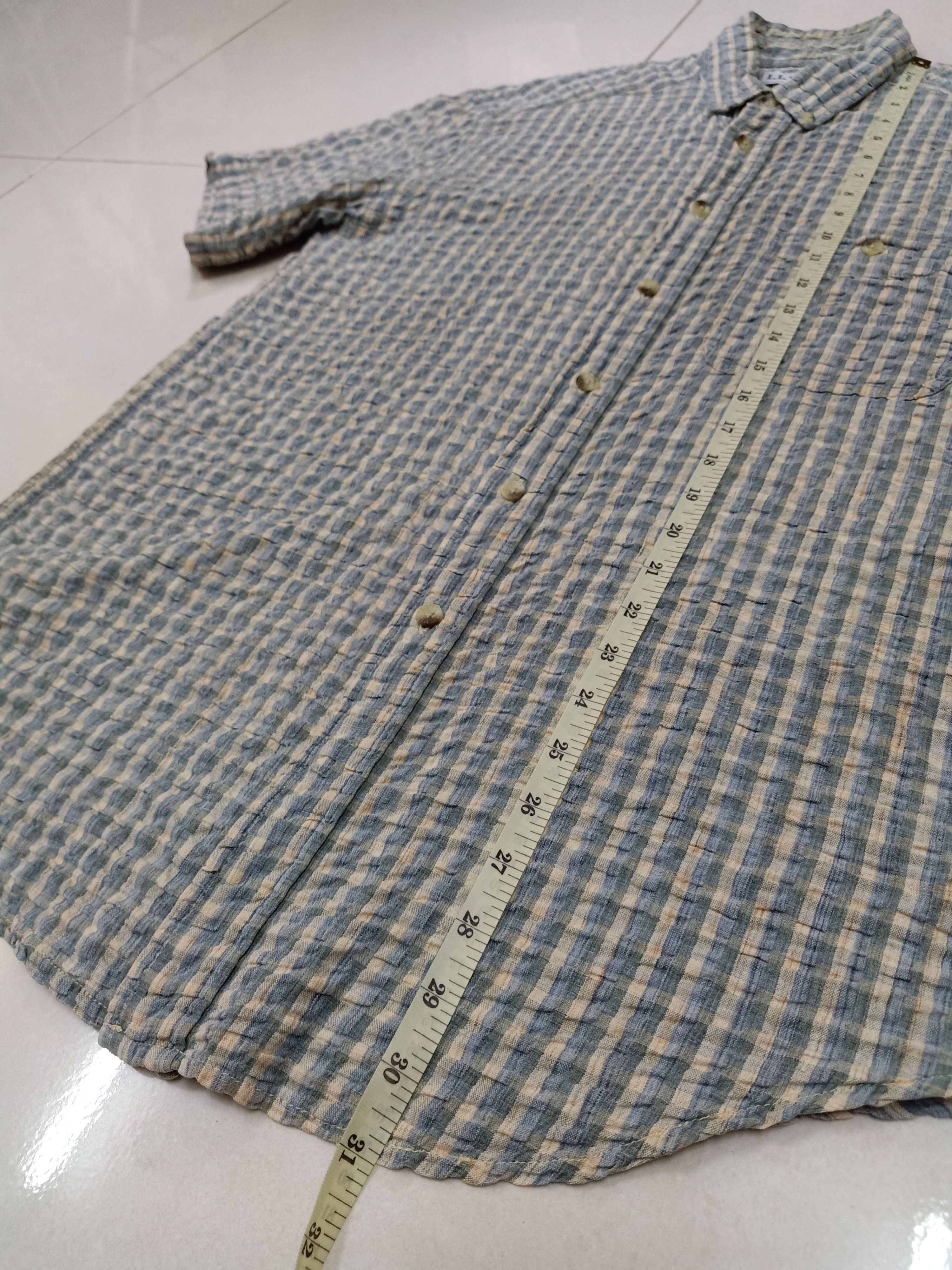 L.L. Bean × Vintage L.L. BEAN Vintage Checkered Embossed M Short Sleeve Shirts Size US M / EU 48-50 / 2 - 10 Thumbnail