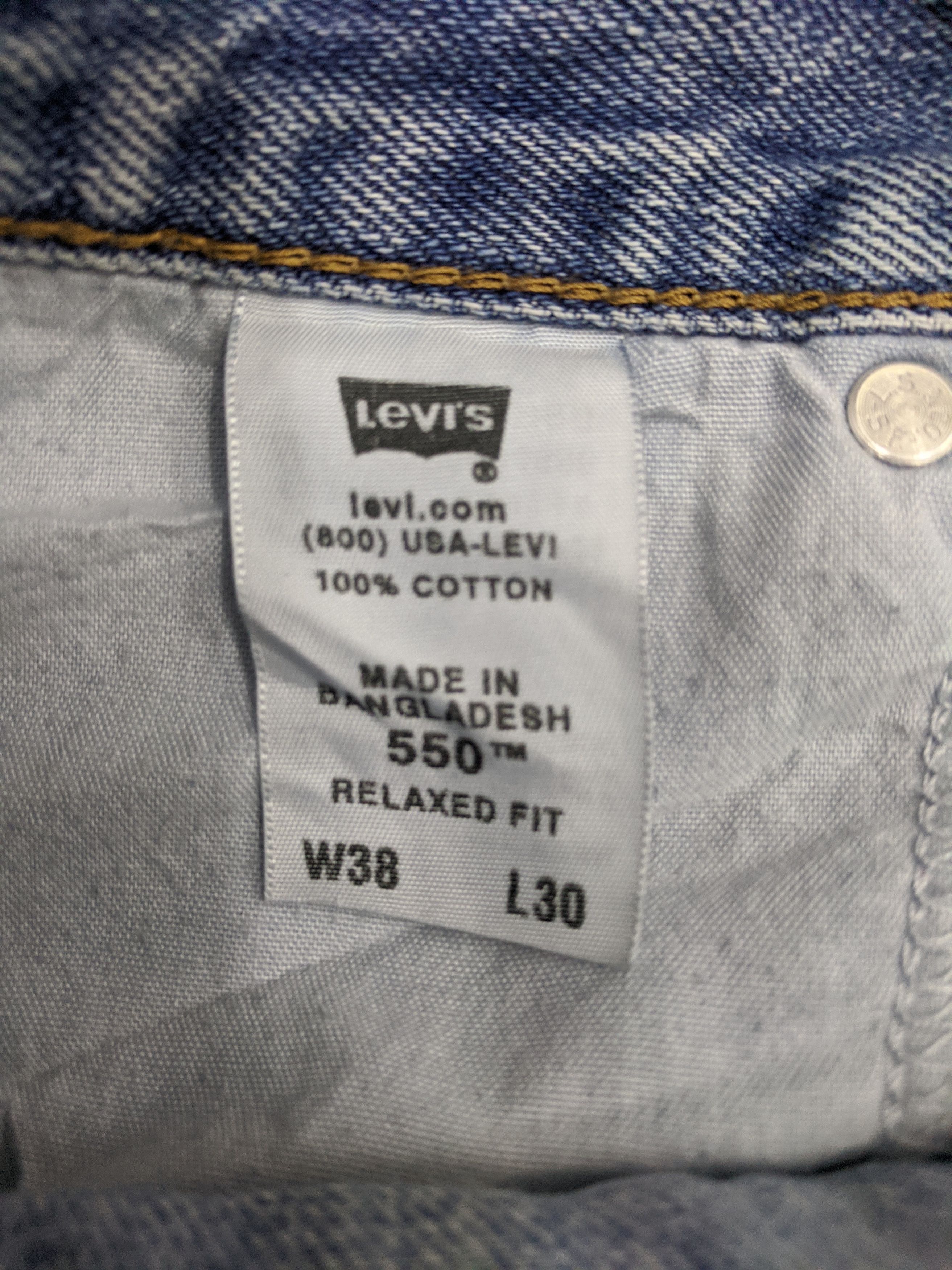 Levi's × Vintage Vintage Levis 550 Jeans Lightwash Faded DP0746 Size US 37 - 7 Thumbnail
