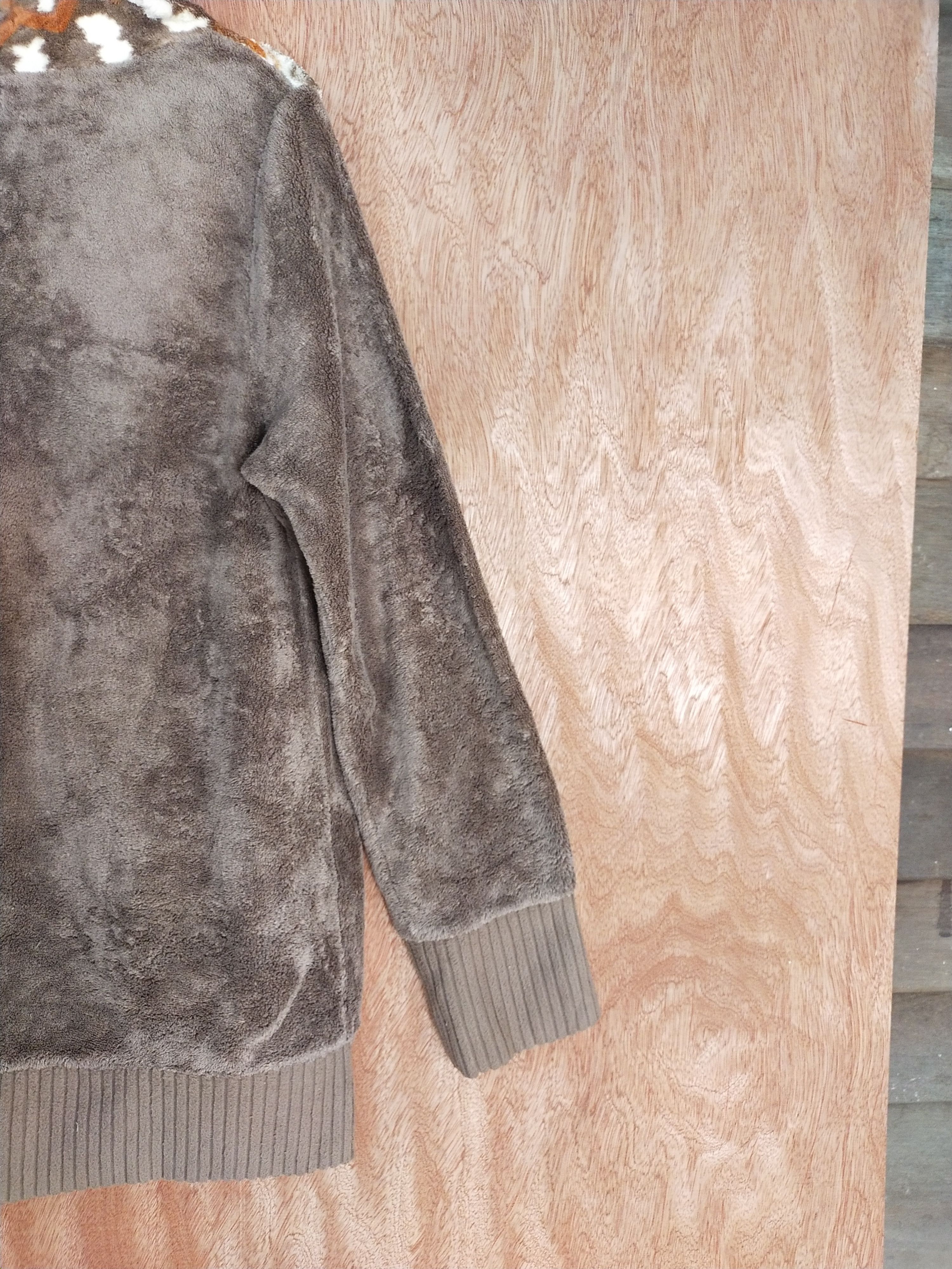 Homespun Knitwear × Japanese Brand Theoria cardigan art fleece brown Knitwear #S099 Size US M / EU 48-50 / 2 - 11 Thumbnail