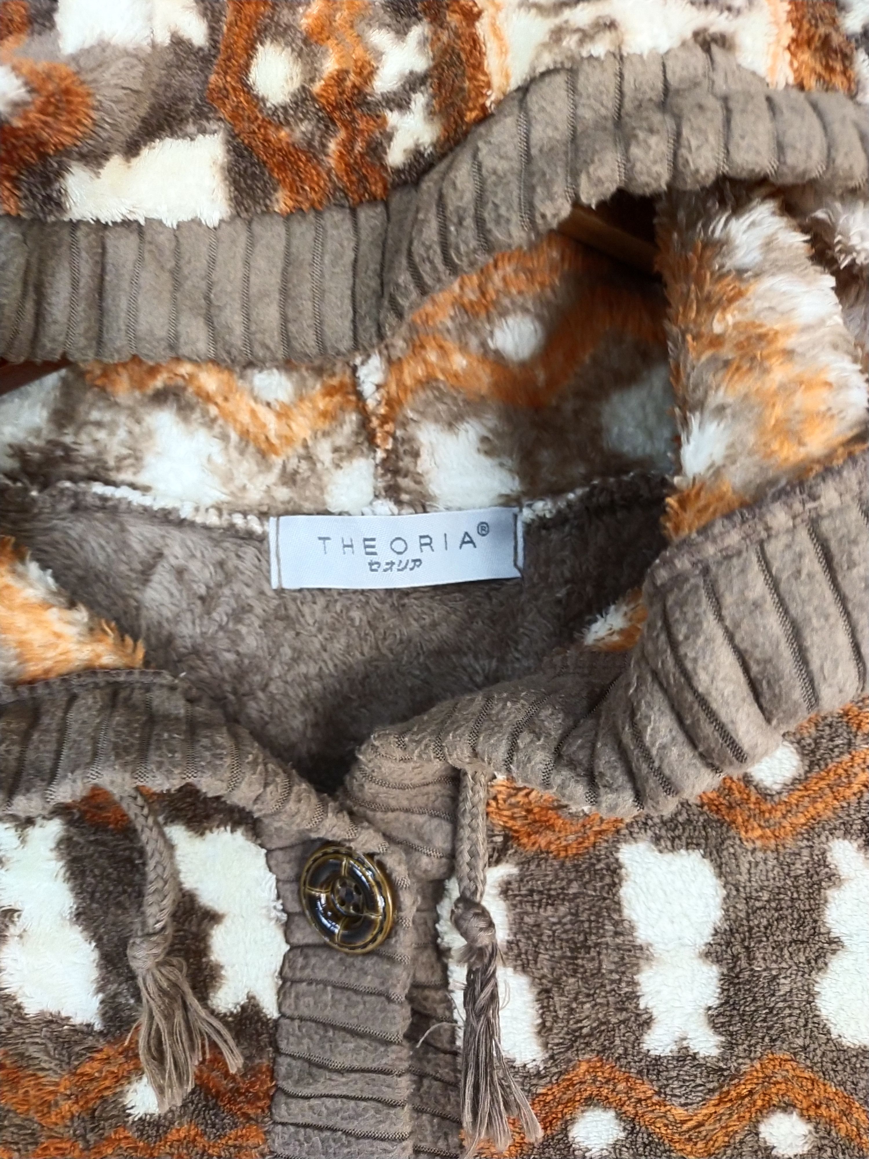 Homespun Knitwear × Japanese Brand Theoria cardigan art fleece brown Knitwear #S099 Size US M / EU 48-50 / 2 - 8 Thumbnail
