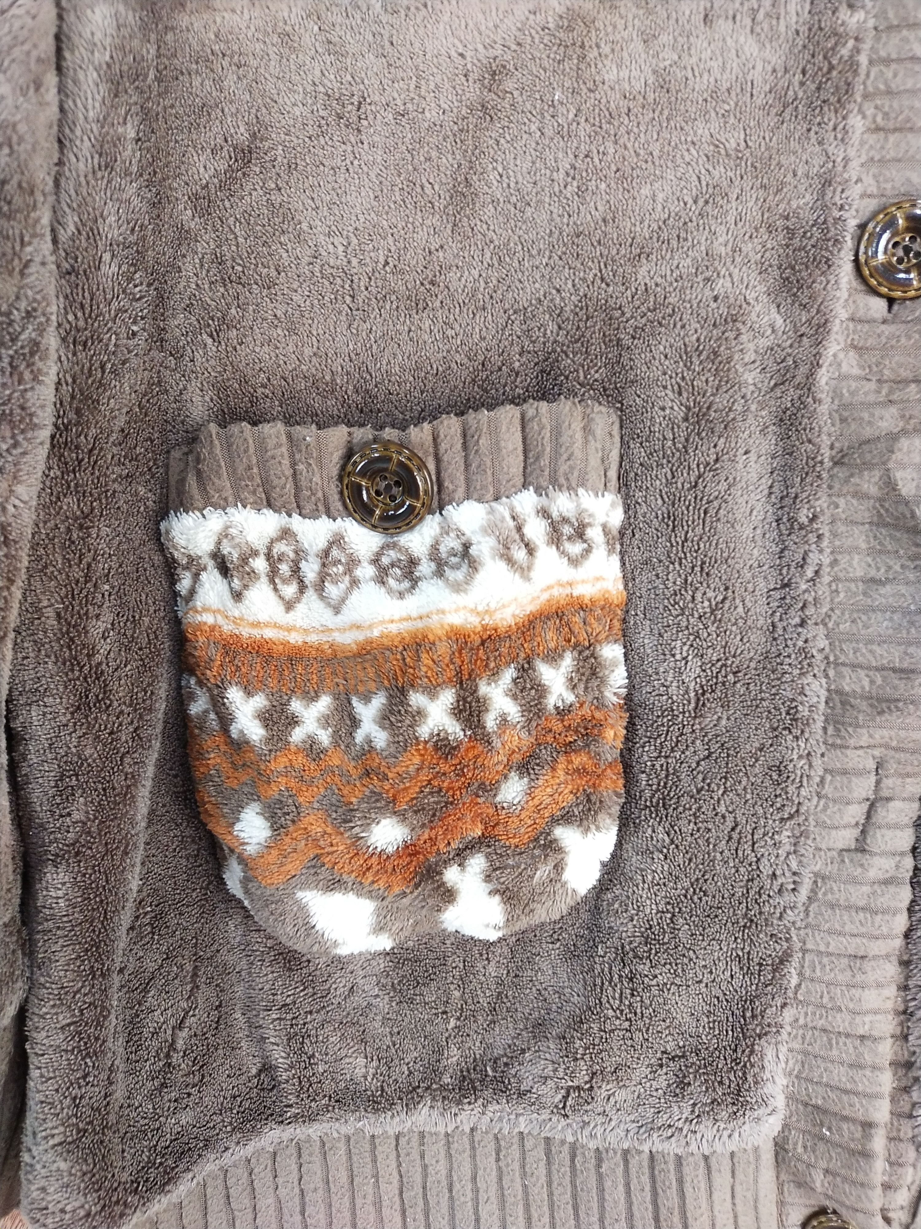Homespun Knitwear × Japanese Brand Theoria cardigan art fleece brown Knitwear #S099 Size US M / EU 48-50 / 2 - 6 Thumbnail