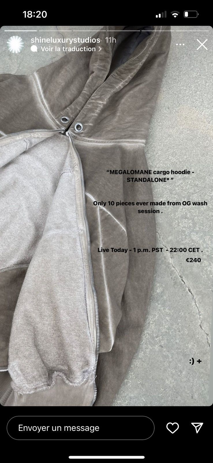 Other Shine luxury MEGALOMANE cargo hoodie -STANDALONE Size US L / EU 52-54 / 3 - 13 Thumbnail