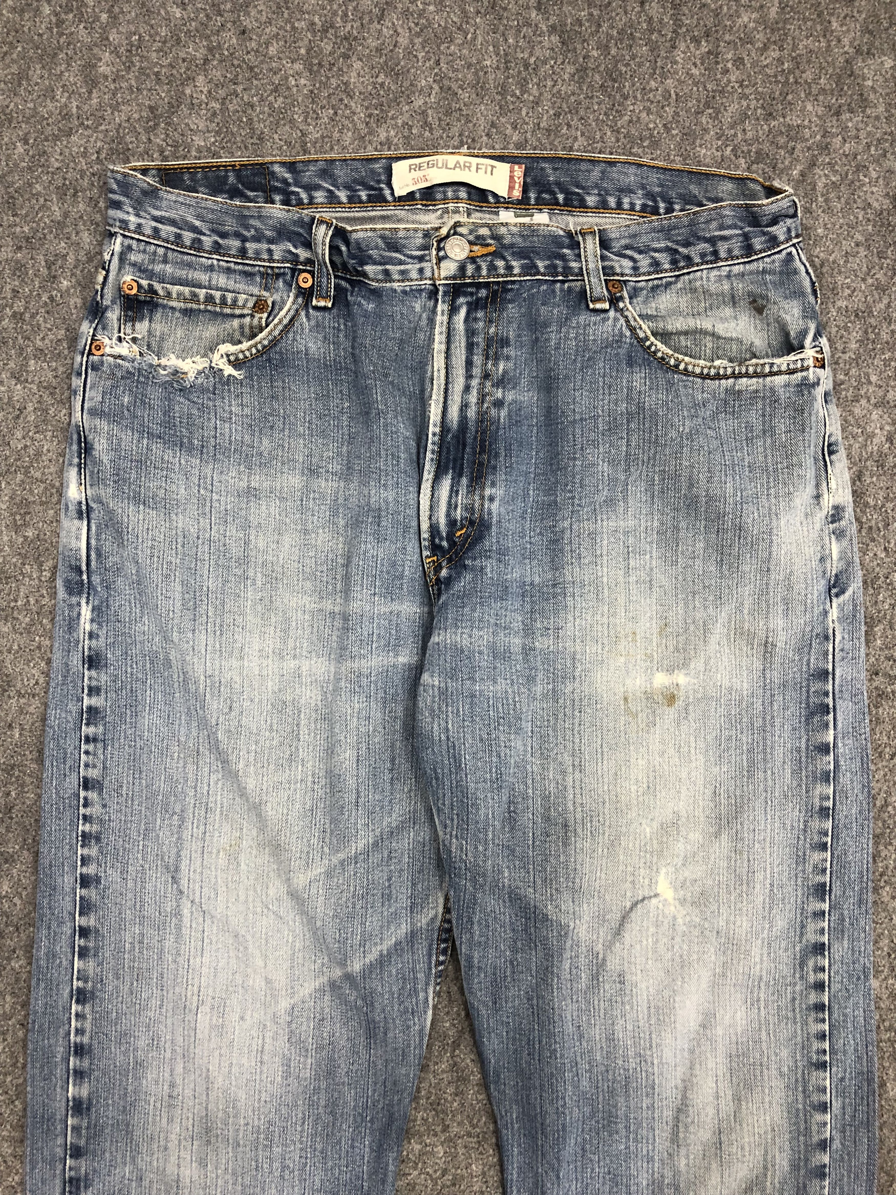 Levi's Vintage Levis 505 Light Wash Jeans DP0971 Size US 36 / EU 52 - 2 Thumbnail