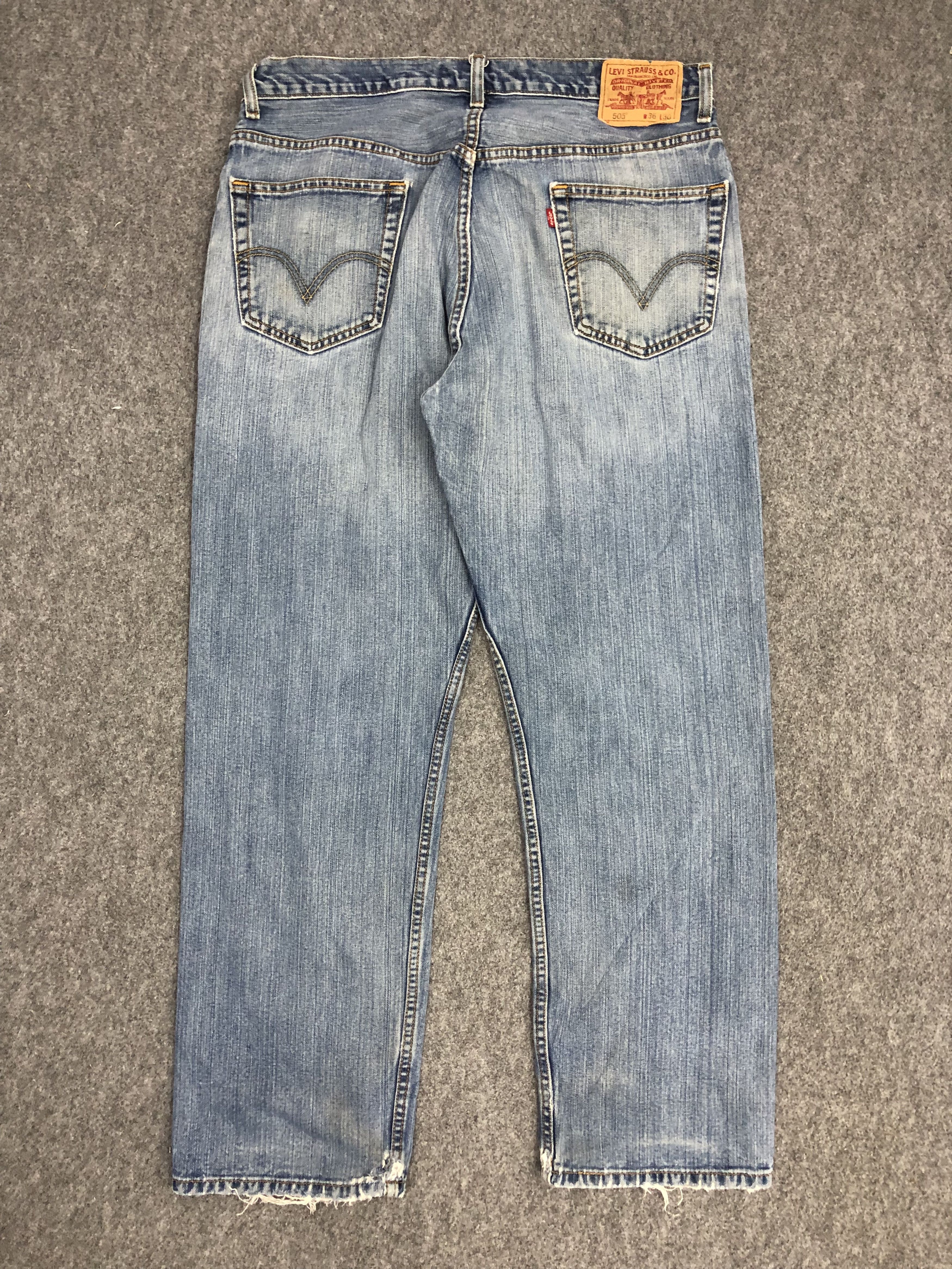 Levi's Vintage Levis 505 Light Wash Jeans DP0971 Size US 36 / EU 52 - 3 Thumbnail