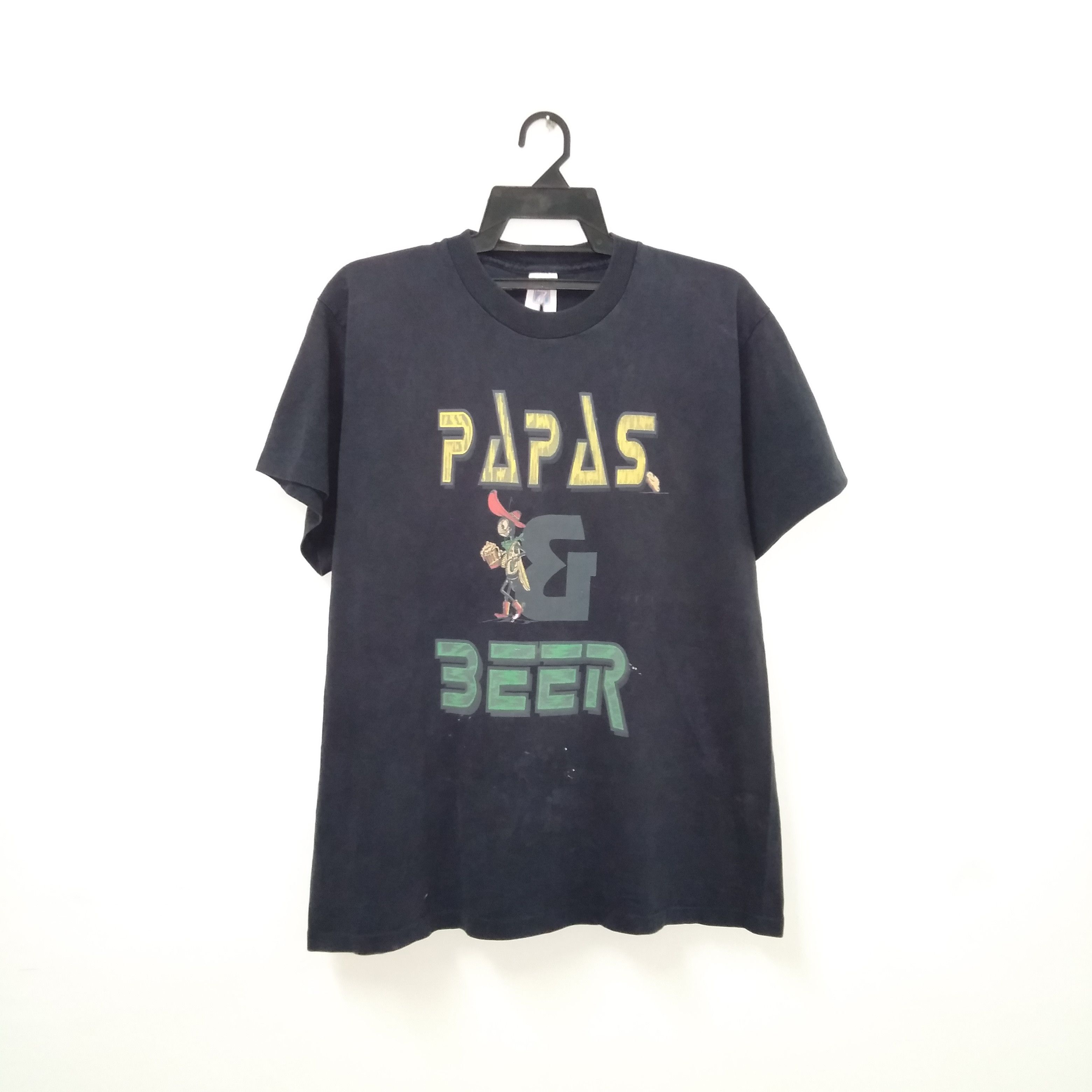 Logo 7 × Vintage Tshirt brand Logo 7 Papas & Beer single stitch faded colour Size US L / EU 52-54 / 3 - 1 Thumbnail