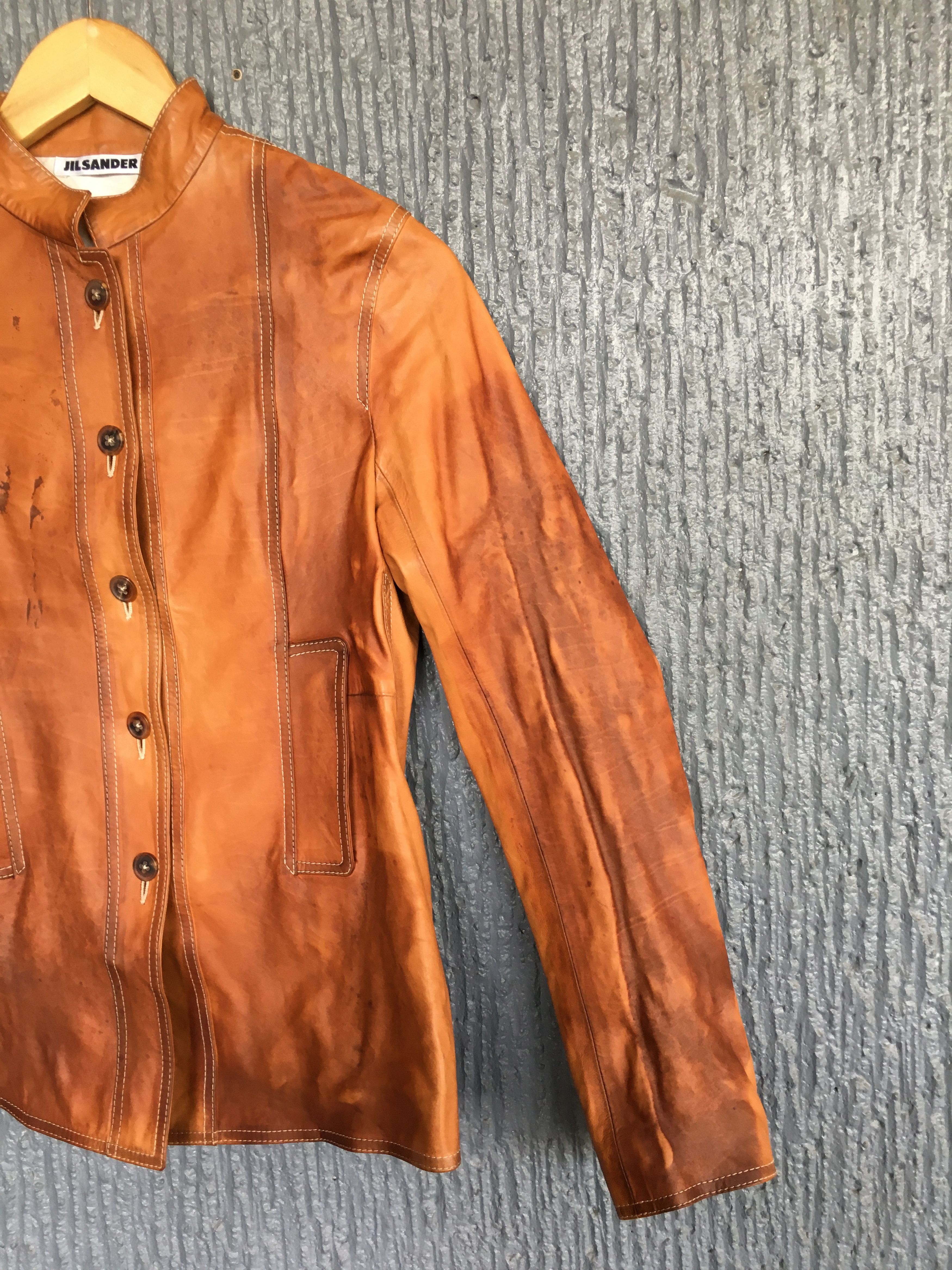 Jil Sander Vintage Jil Sander Leather Buttons Jacket Size XS / US 0-2 / IT 36-38 - 3 Thumbnail
