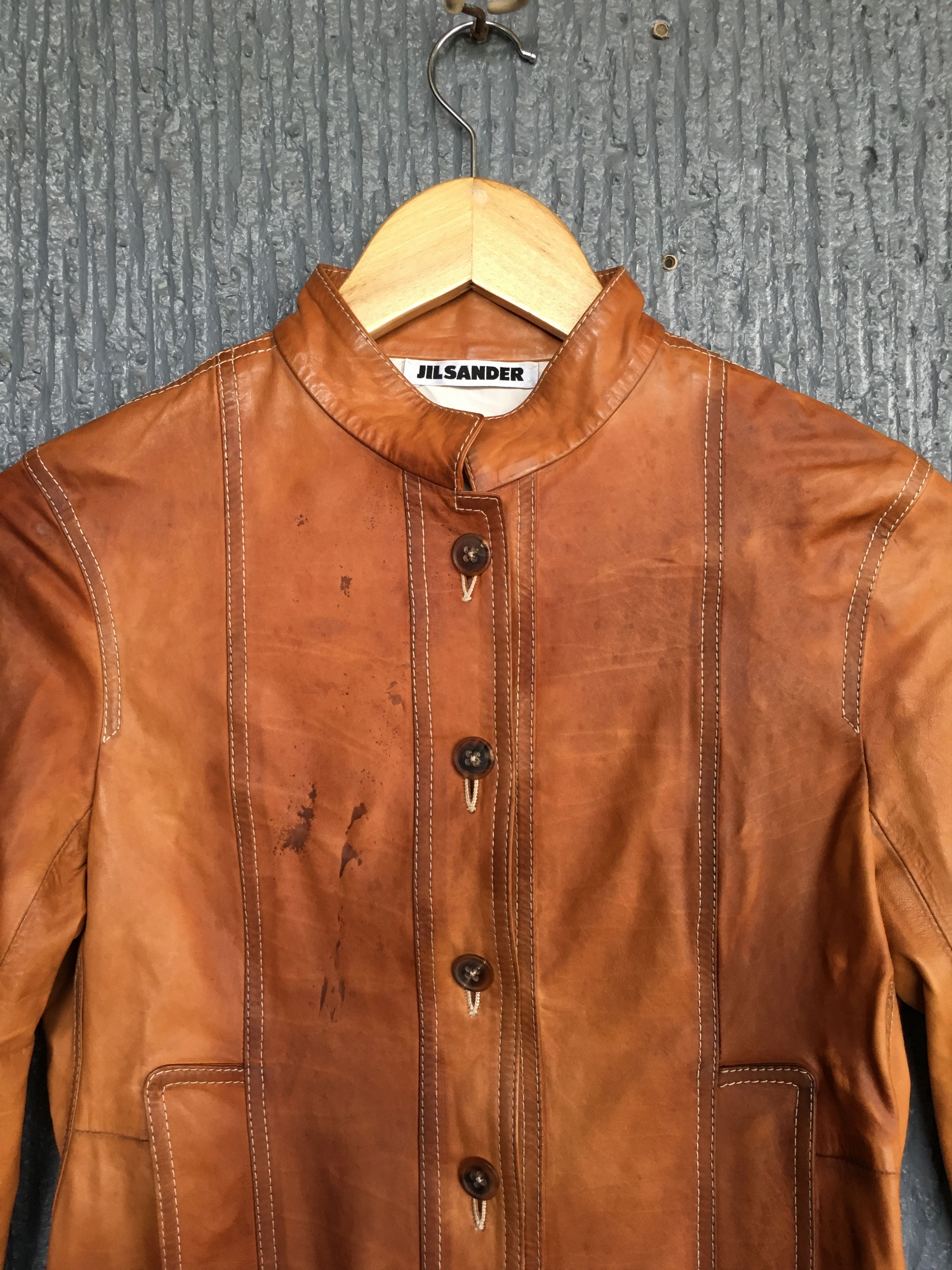 Jil Sander Vintage Jil Sander Leather Buttons Jacket Size XS / US 0-2 / IT 36-38 - 5 Thumbnail