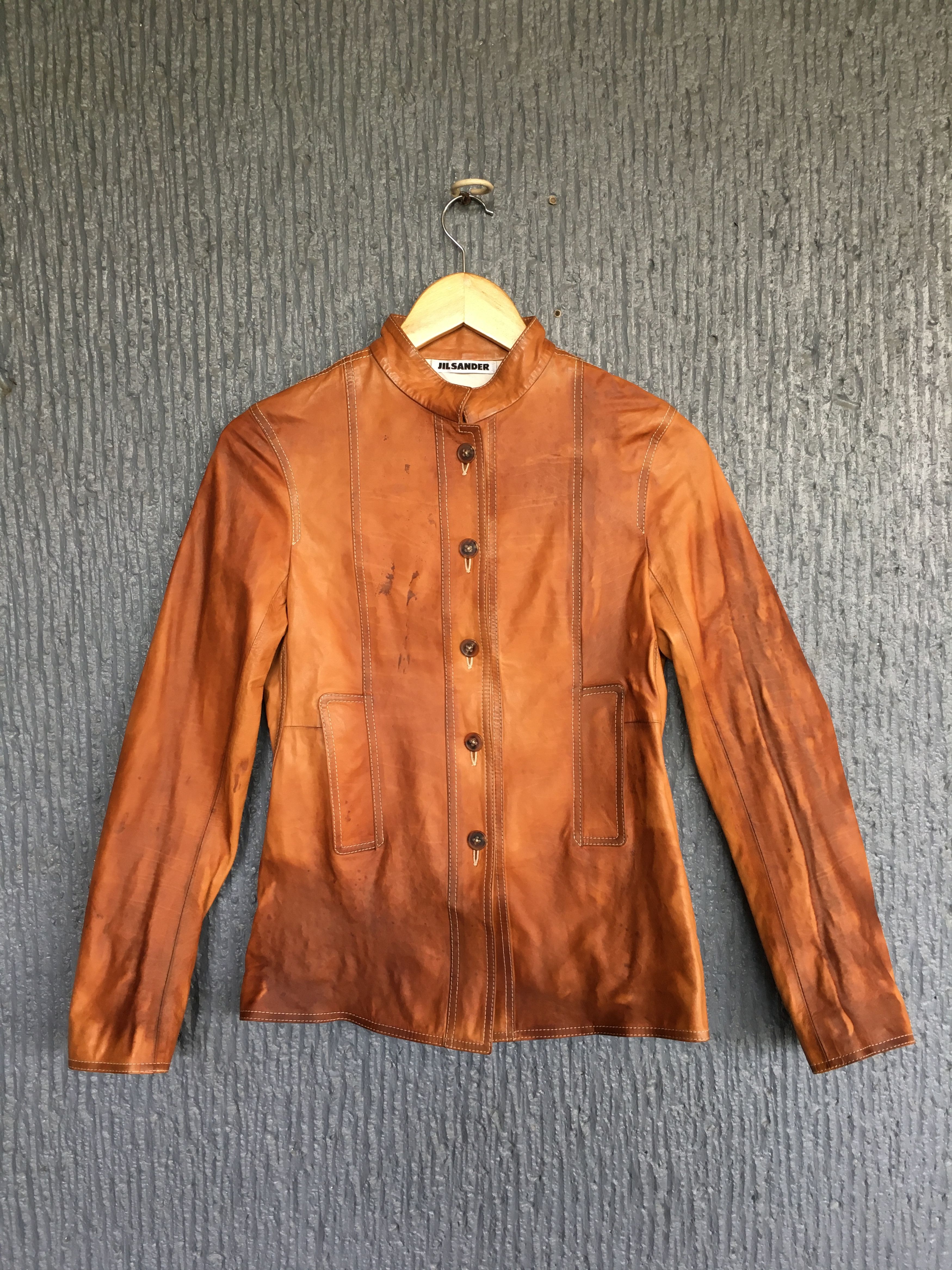 Jil Sander Vintage Jil Sander Leather Buttons Jacket Size XS / US 0-2 / IT 36-38 - 1 Thumbnail