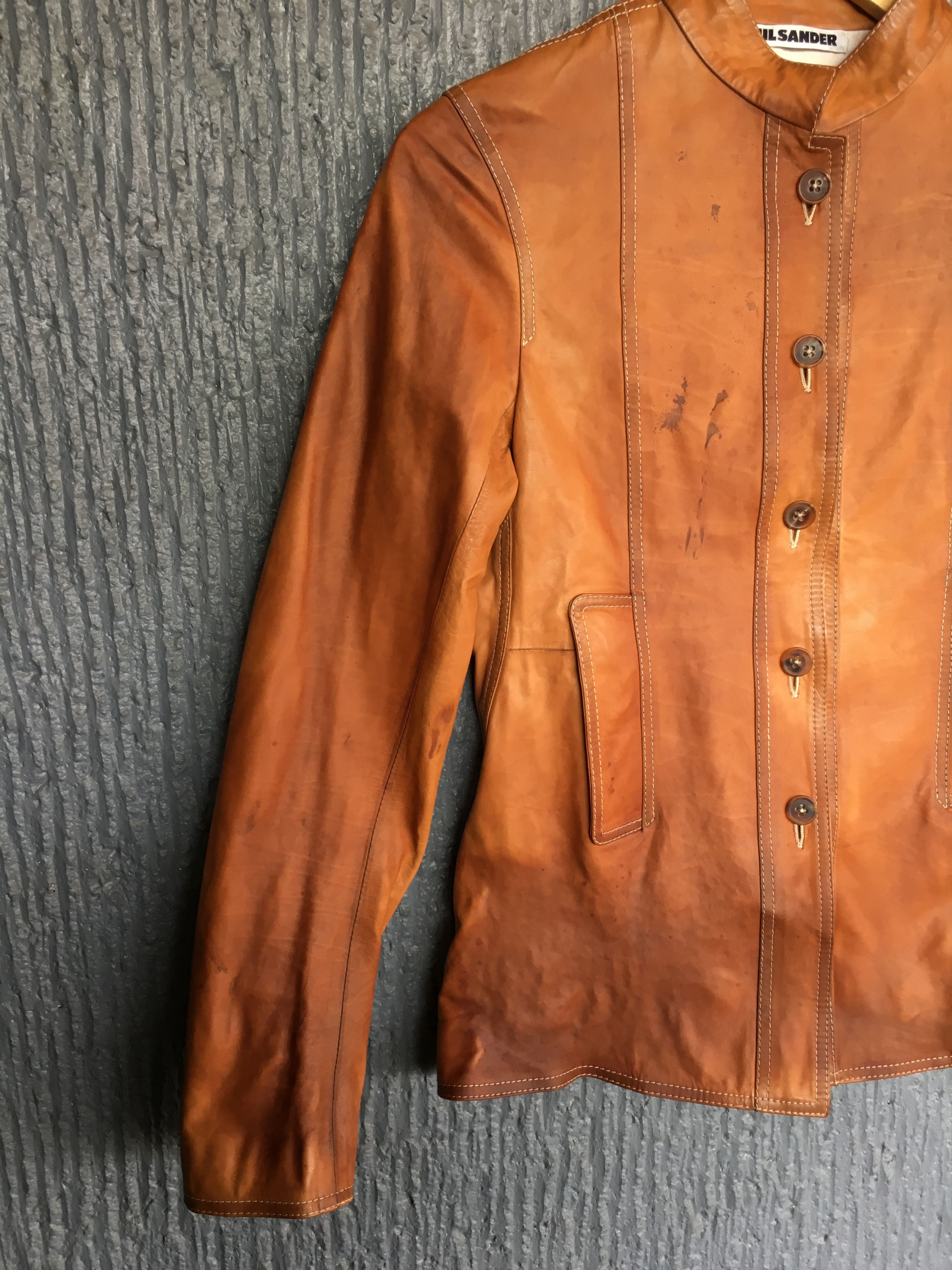 Jil Sander Vintage Jil Sander Leather Buttons Jacket Size XS / US 0-2 / IT 36-38 - 4 Thumbnail